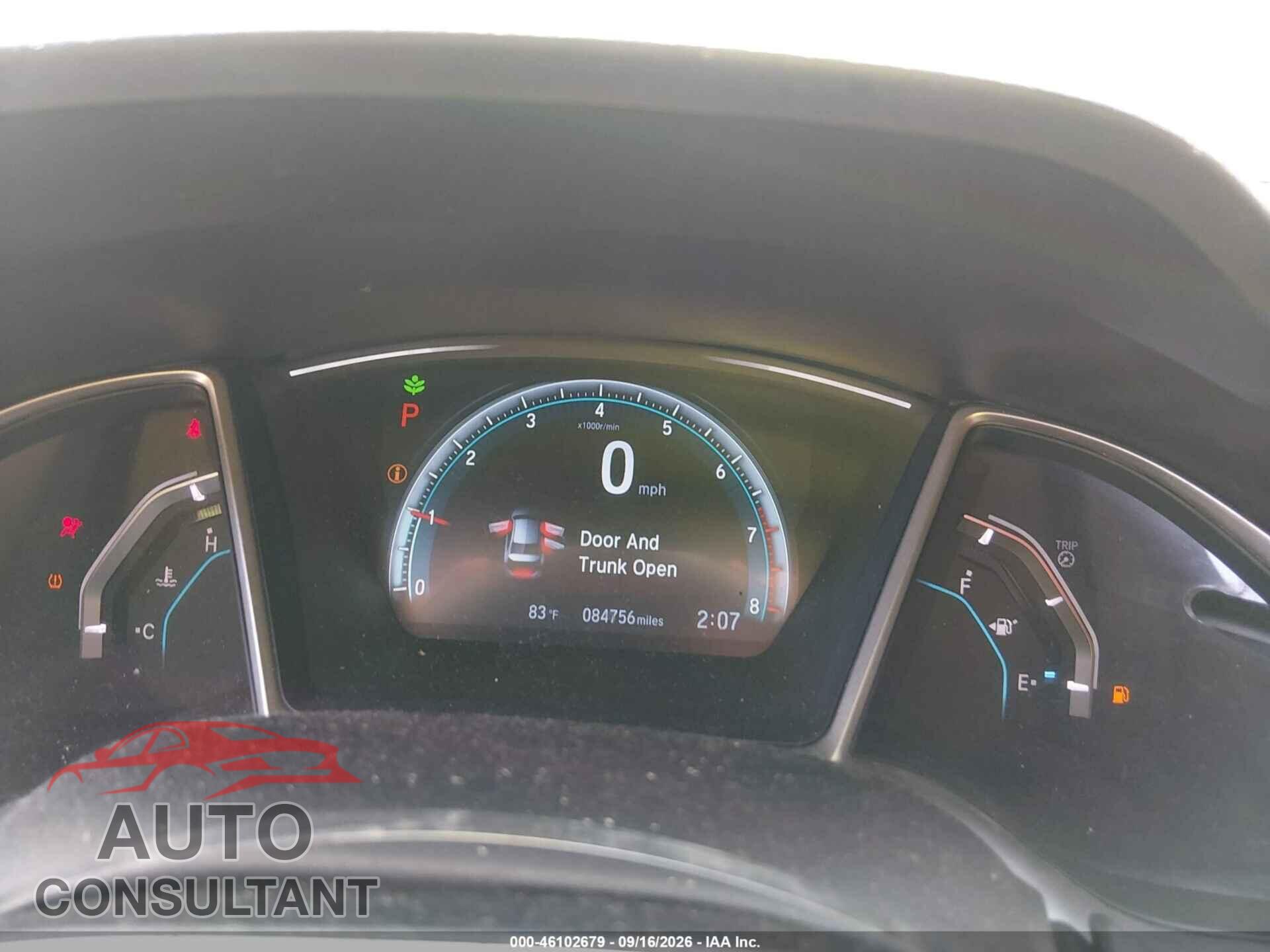 HONDA CIVIC 2016 - 19XFC2F80GE201764