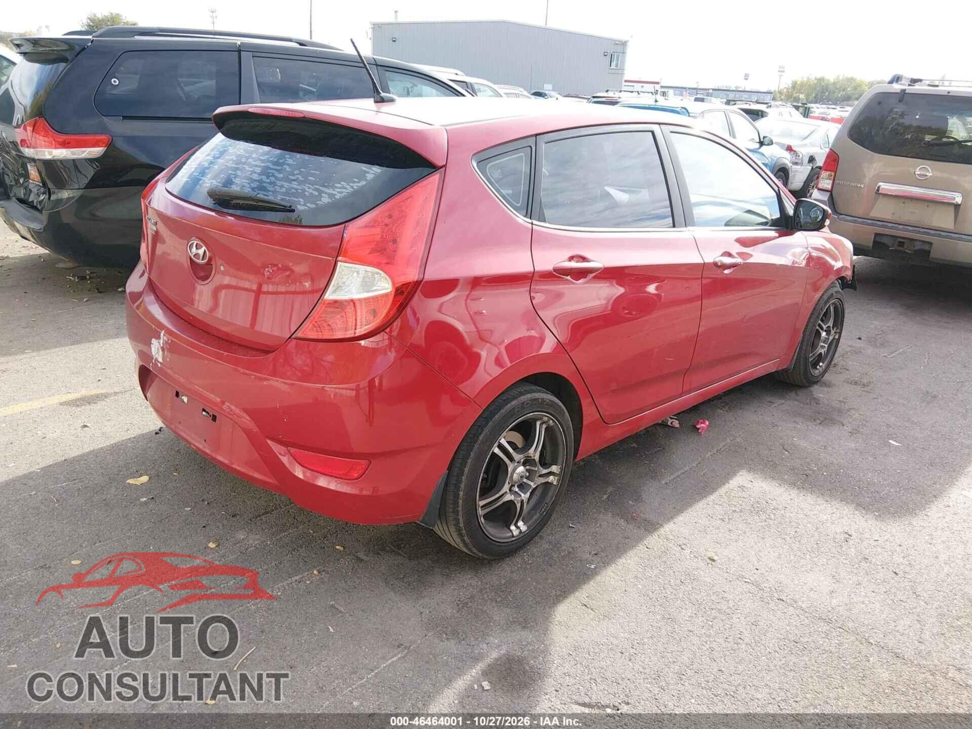 HYUNDAI ACCENT 2013 - KMHCU5AE4DU072967