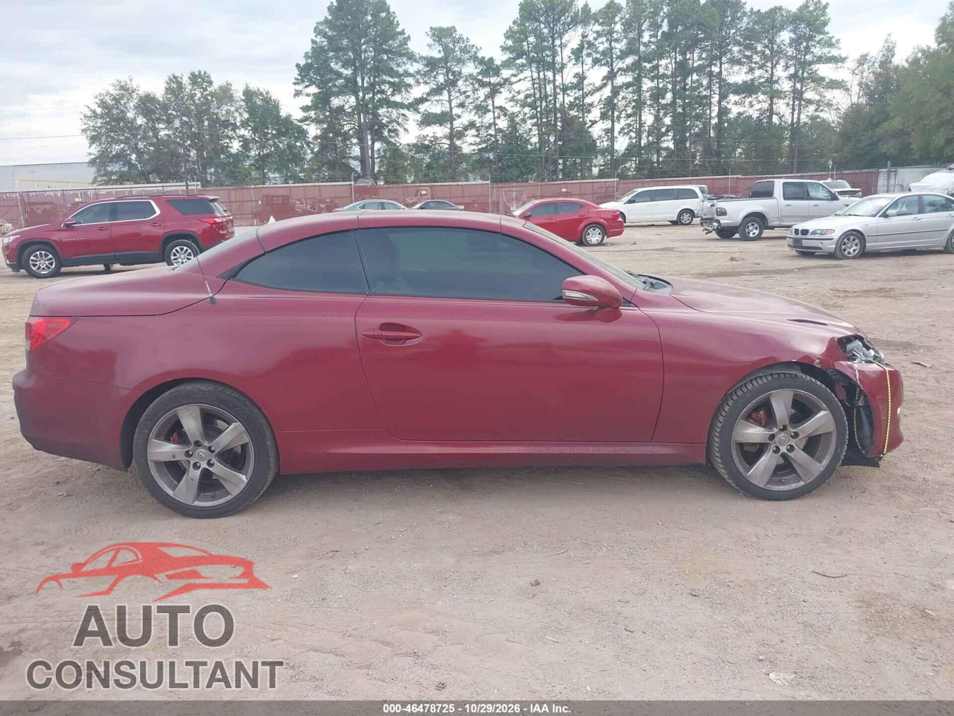 LEXUS IS 250C 2010 - JTHFF2C27A2508259