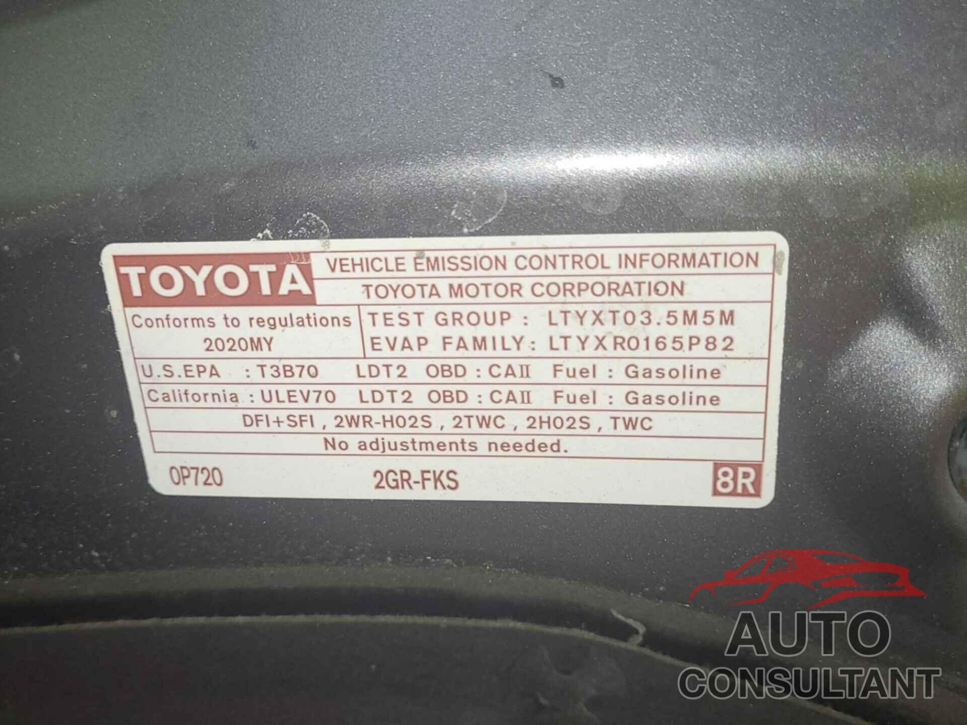 TOYOTA HIGHLANDER 2020 - 5TDBZRBH0LS508542