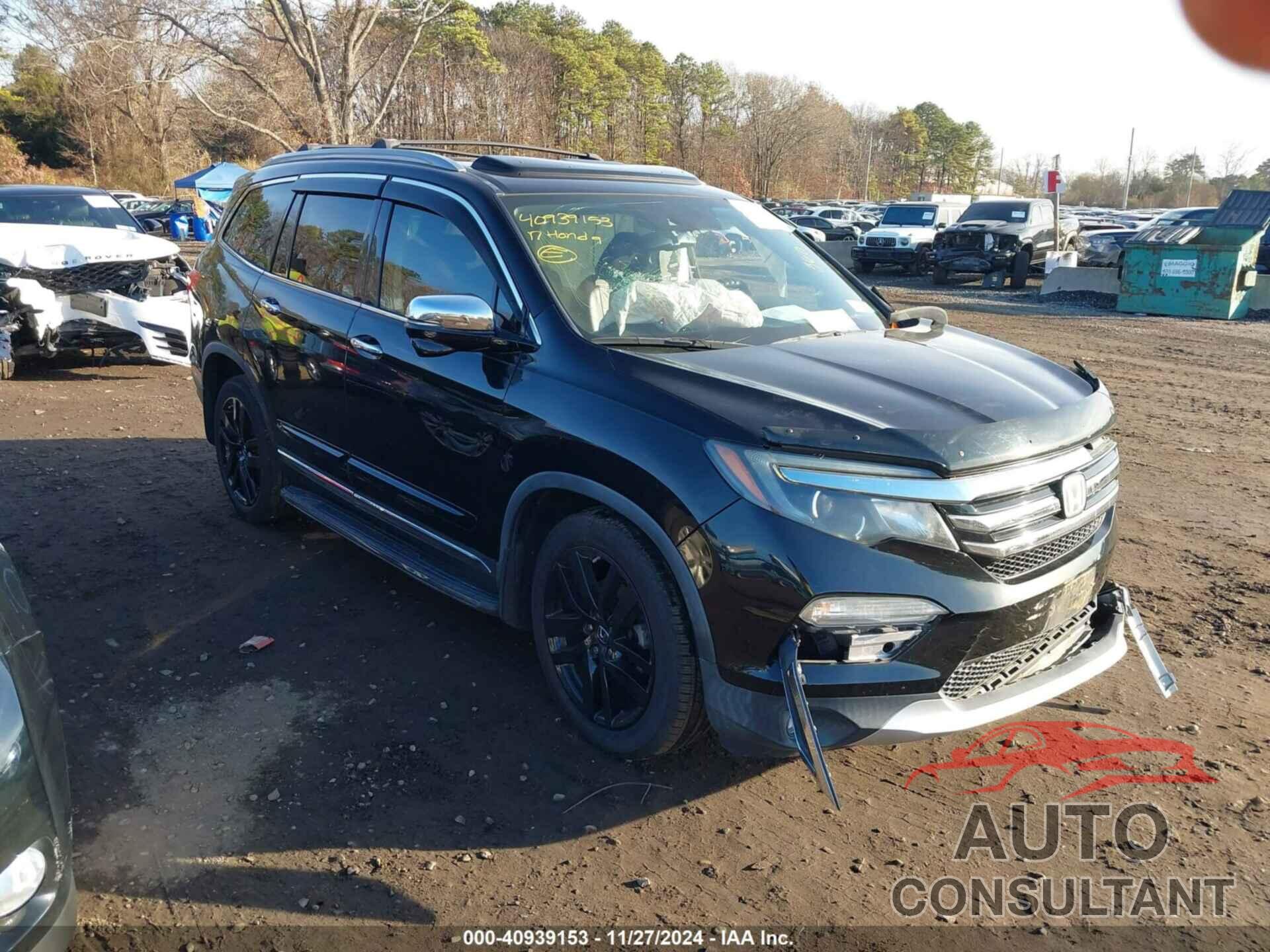 HONDA PILOT 2017 - 5FNYF6H94HB047455