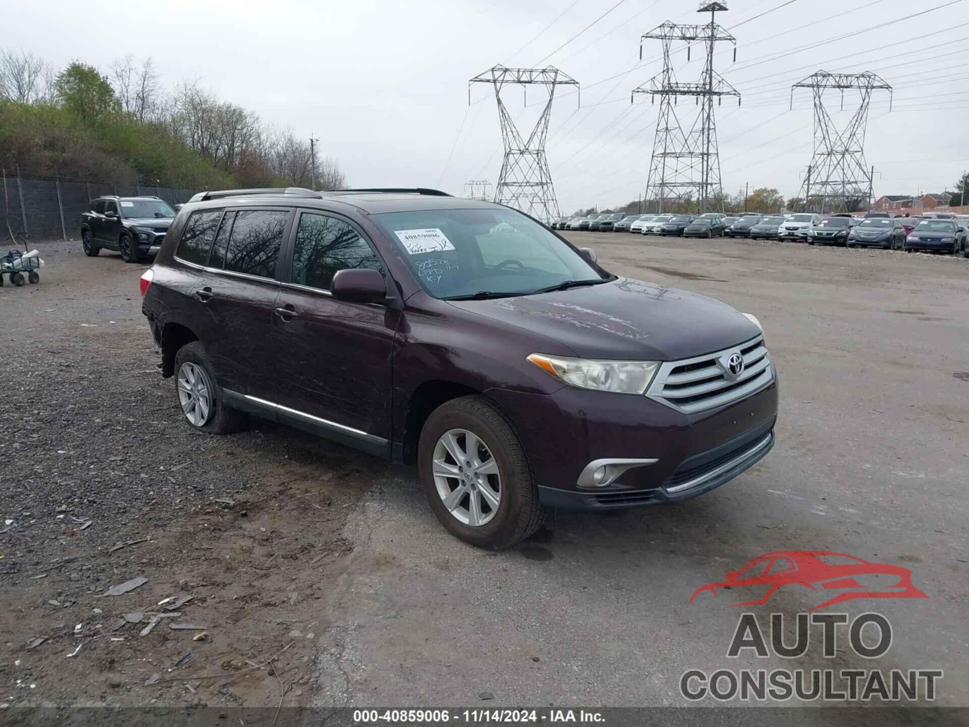 TOYOTA HIGHLANDER 2011 - 5TDBK3EH2BS067024