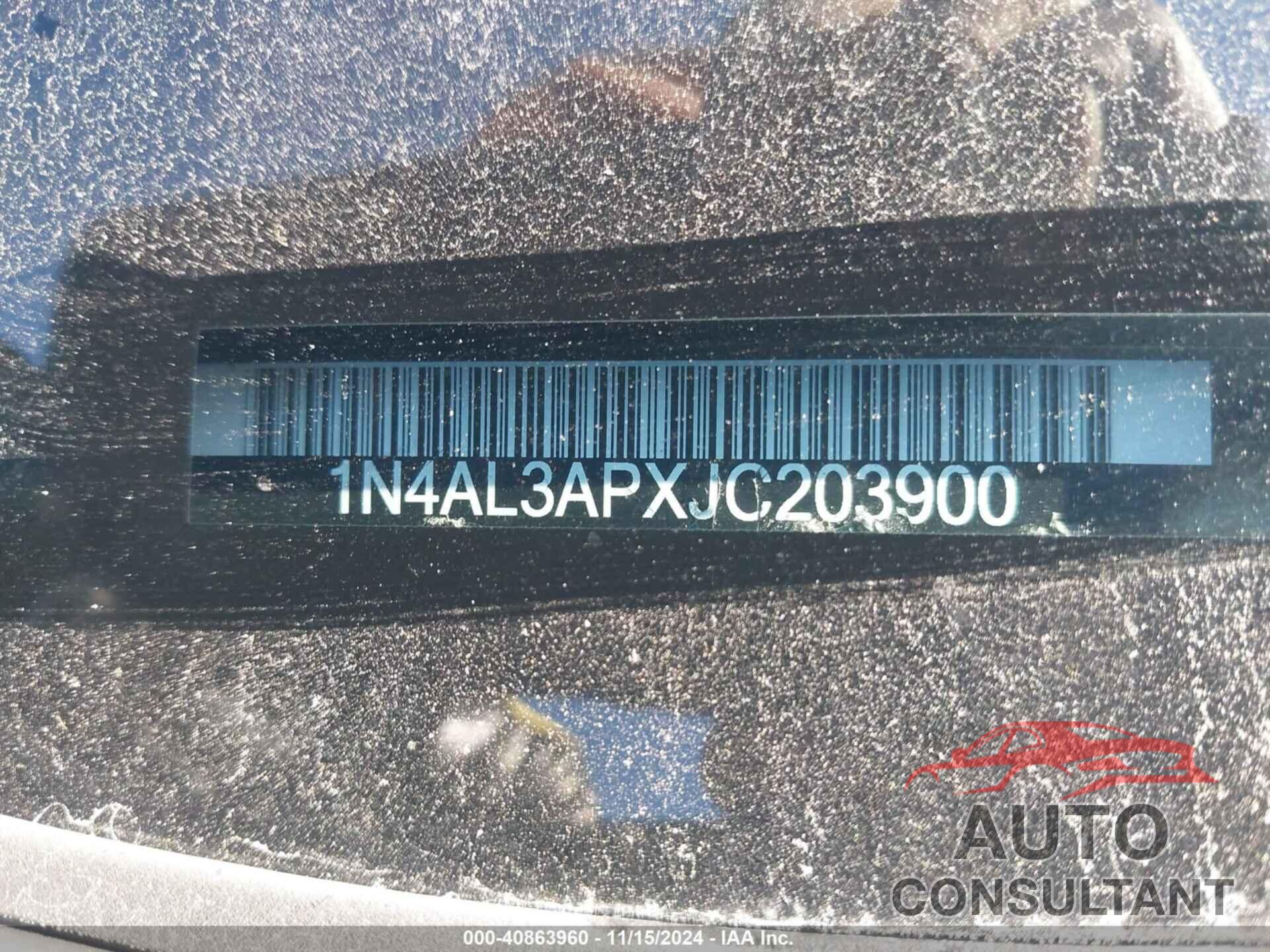 NISSAN ALTIMA 2018 - 1N4AL3APXJC203900