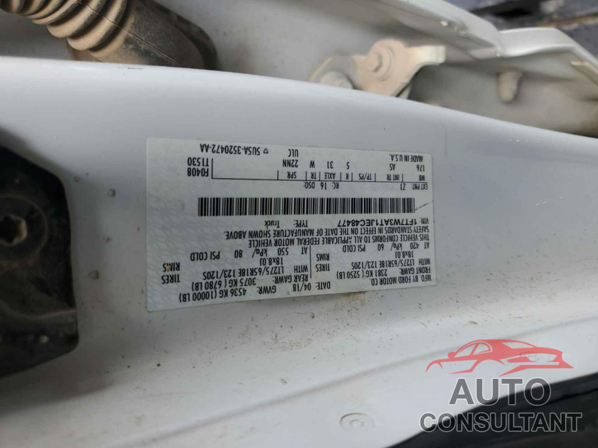 FORD F350 2018 - 1FT7W3AT1JEC48477