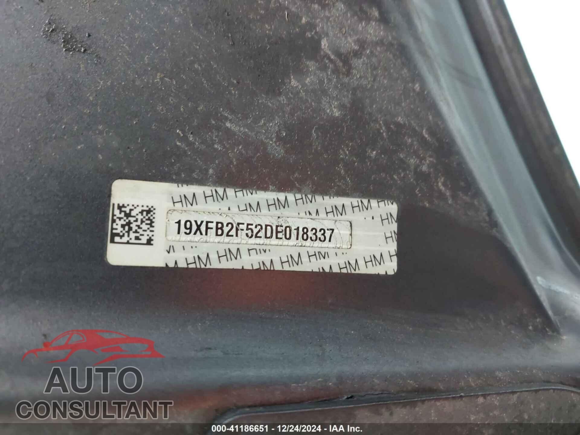 HONDA CIVIC 2013 - 19XFB2F52DE018337