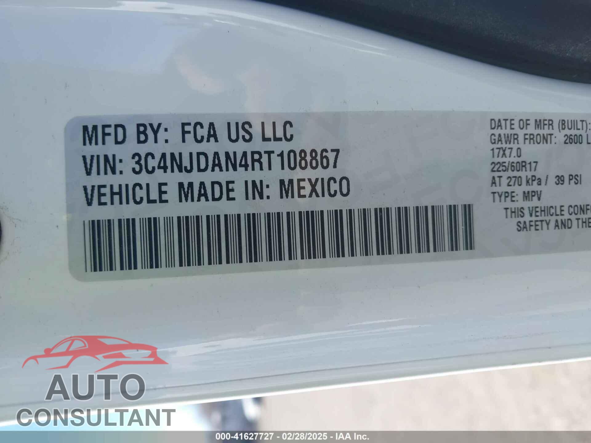 JEEP COMPASS 2024 - 3C4NJDAN4RT108867