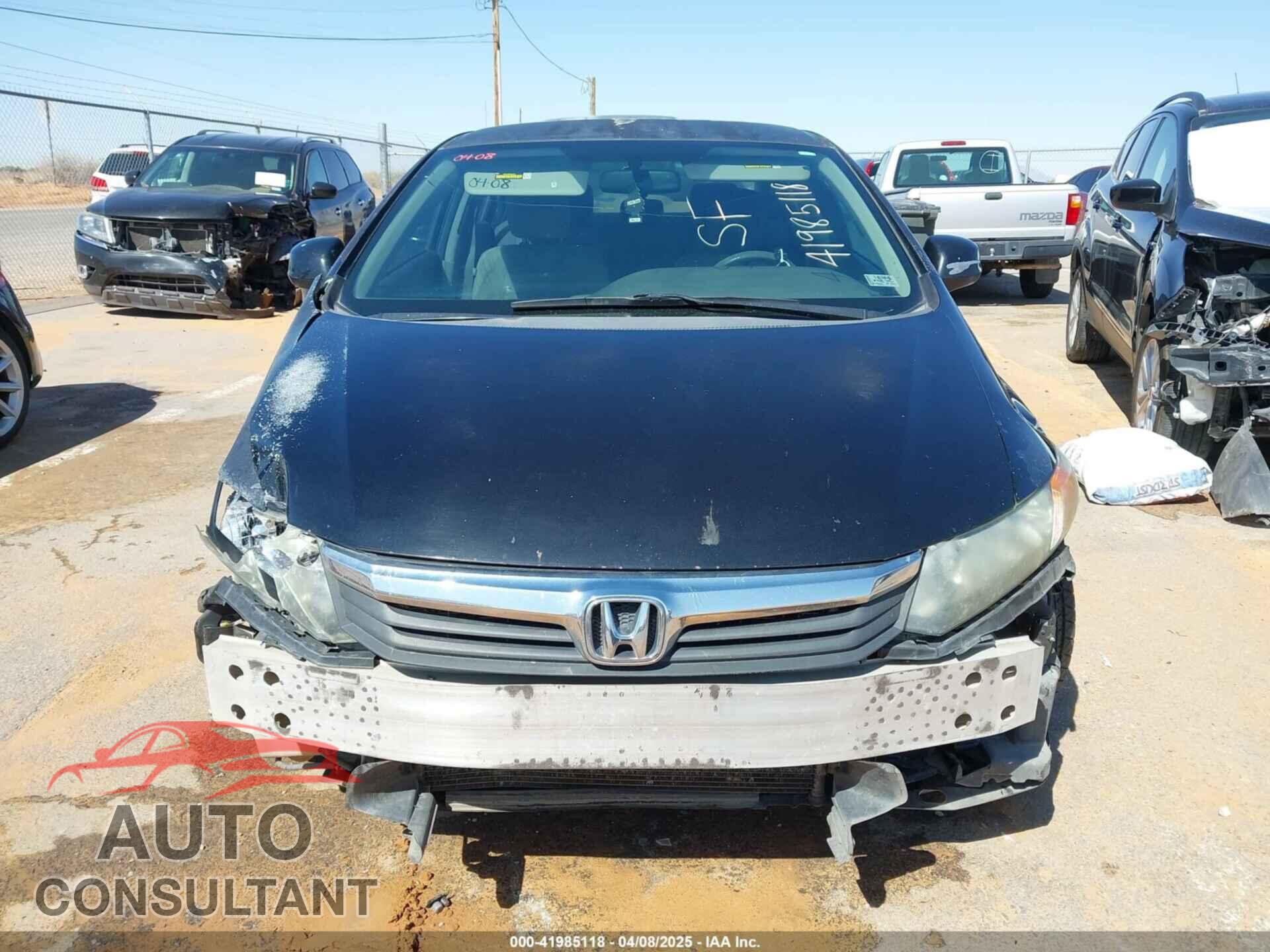 HONDA CIVIC 2012 - 2HGFB2F54CH593236