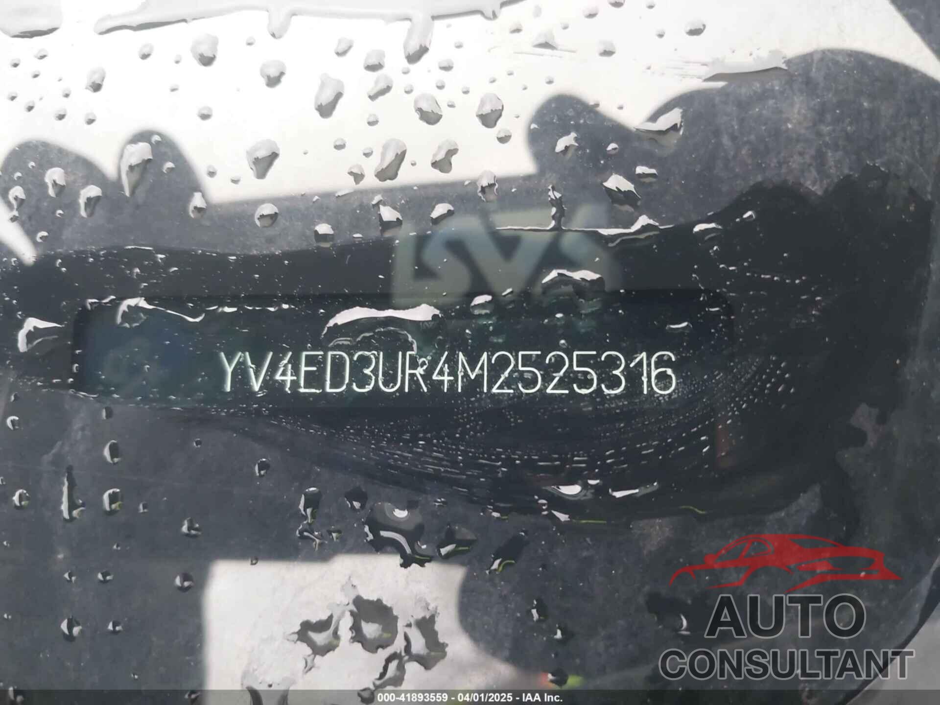 VOLVO XC40 RECHARGE PURE ELECTRIC 2021 - YV4ED3UR4M2525316