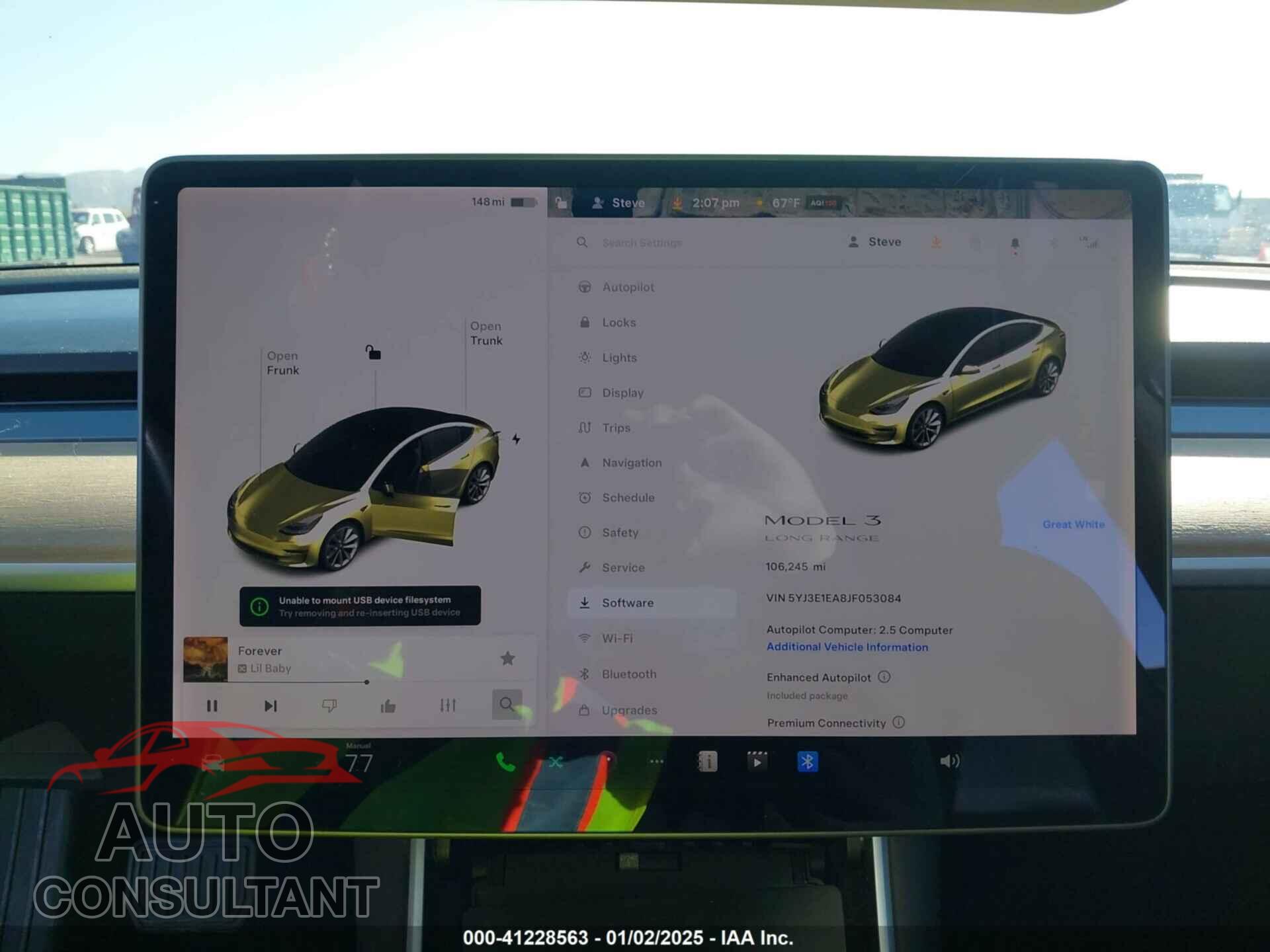 TESLA MODEL 3 2018 - 5YJ3E1EA8JF053084