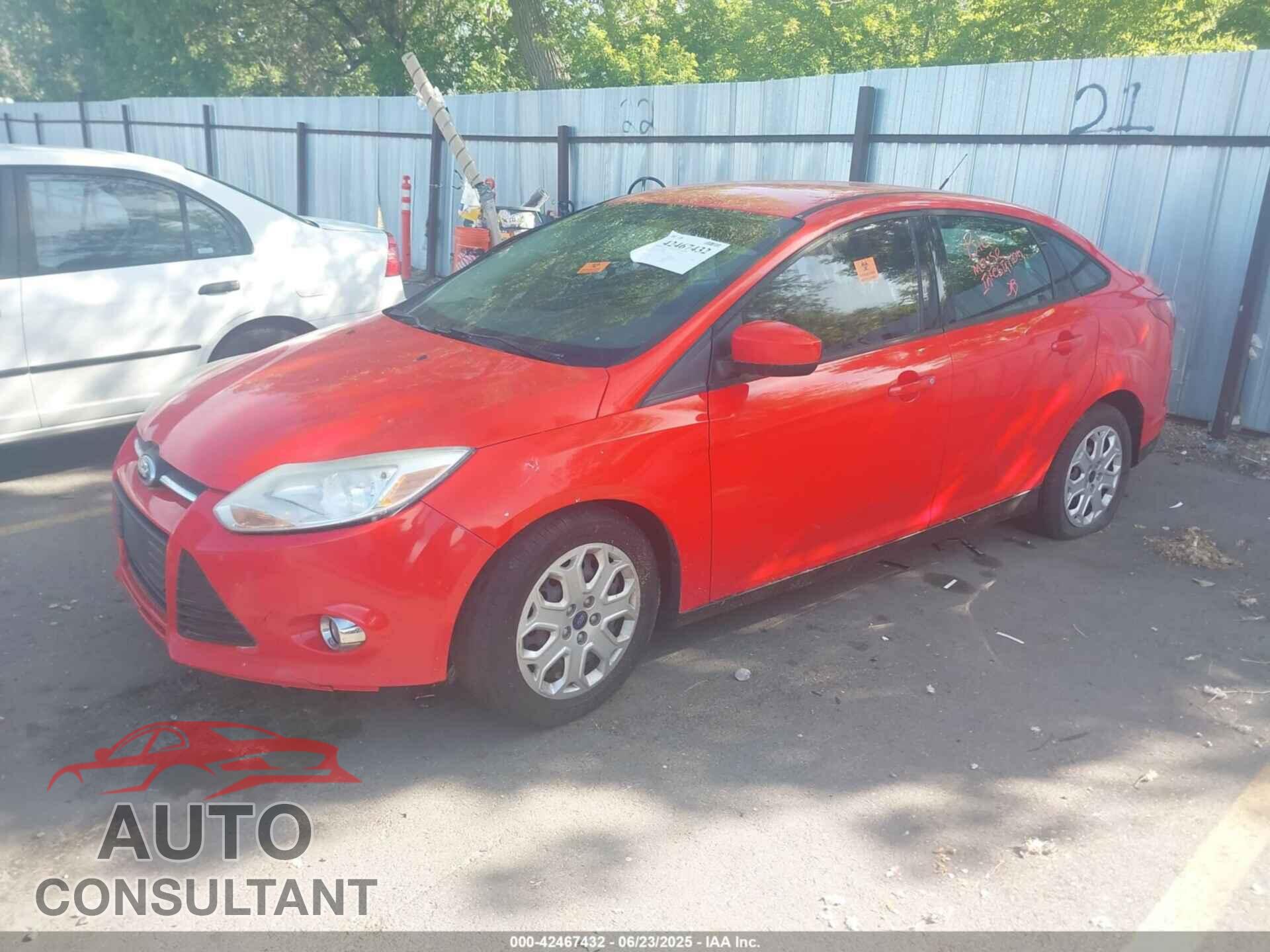 FORD FOCUS 2012 - 1FAHP3F2XCL454967