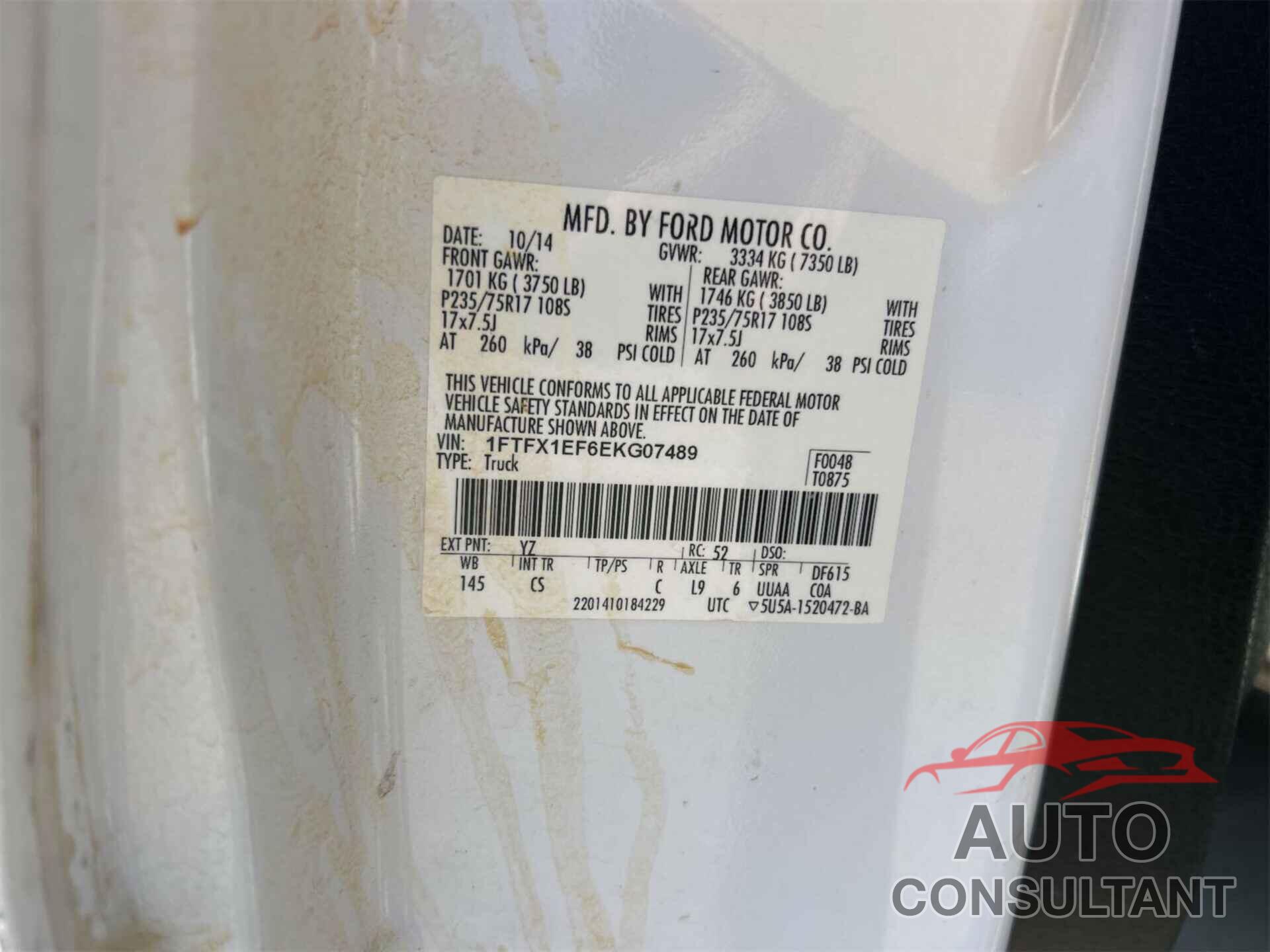 FORD F-150 2014 - 1FTFX1EF6EKG07489