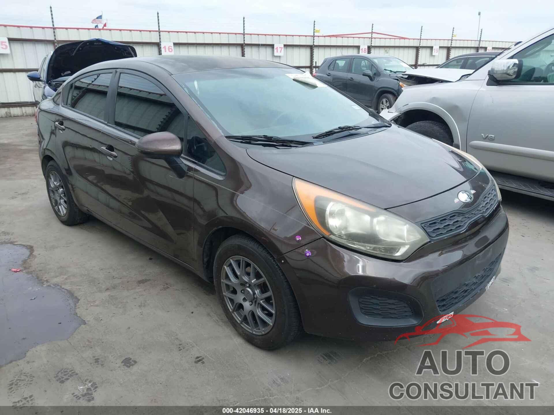 KIA RIO 2012 - KNADN4A36C6047793