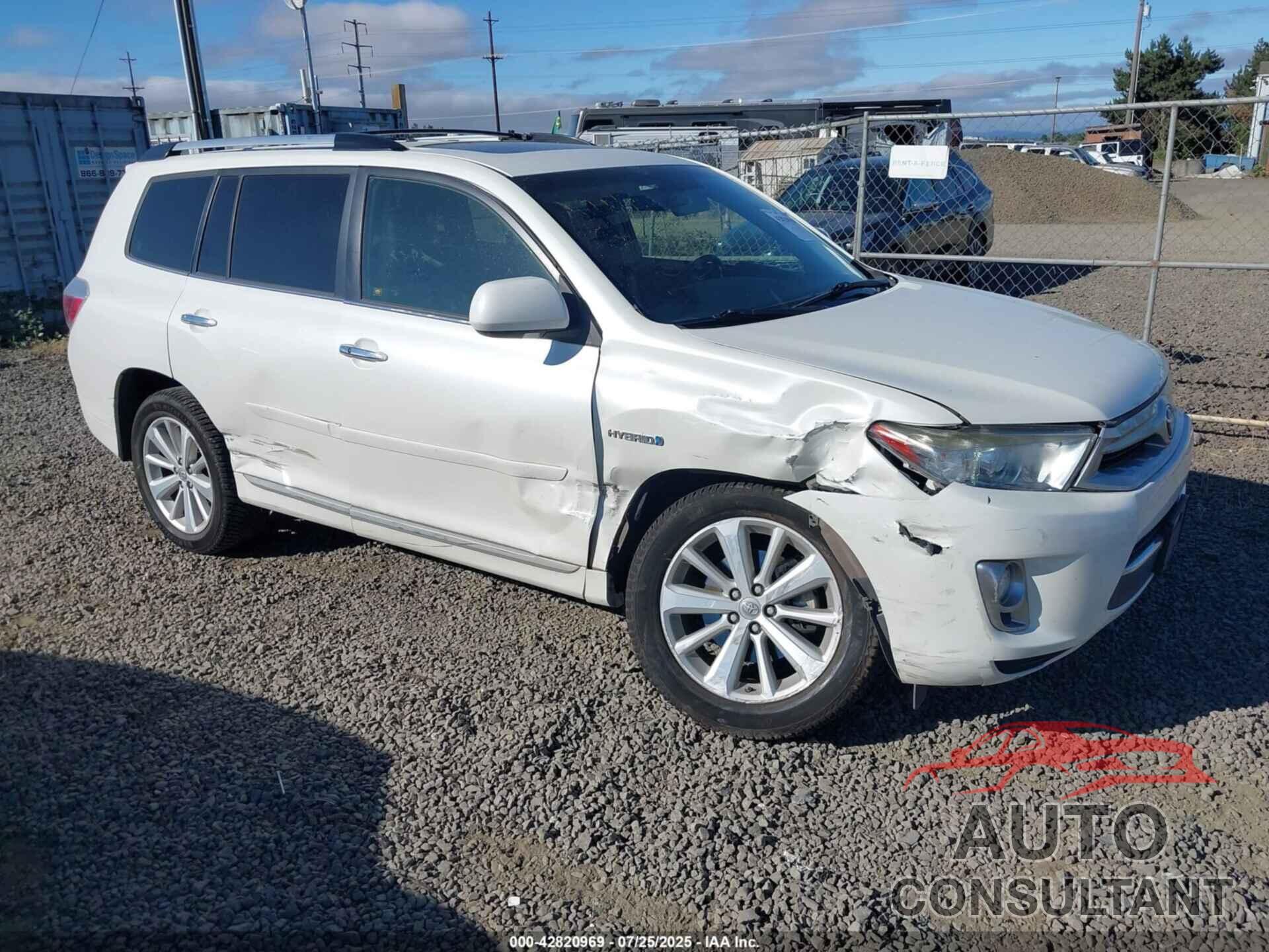 TOYOTA HIGHLANDER HYBRID 2013 - JTEDC3EHXD2016981