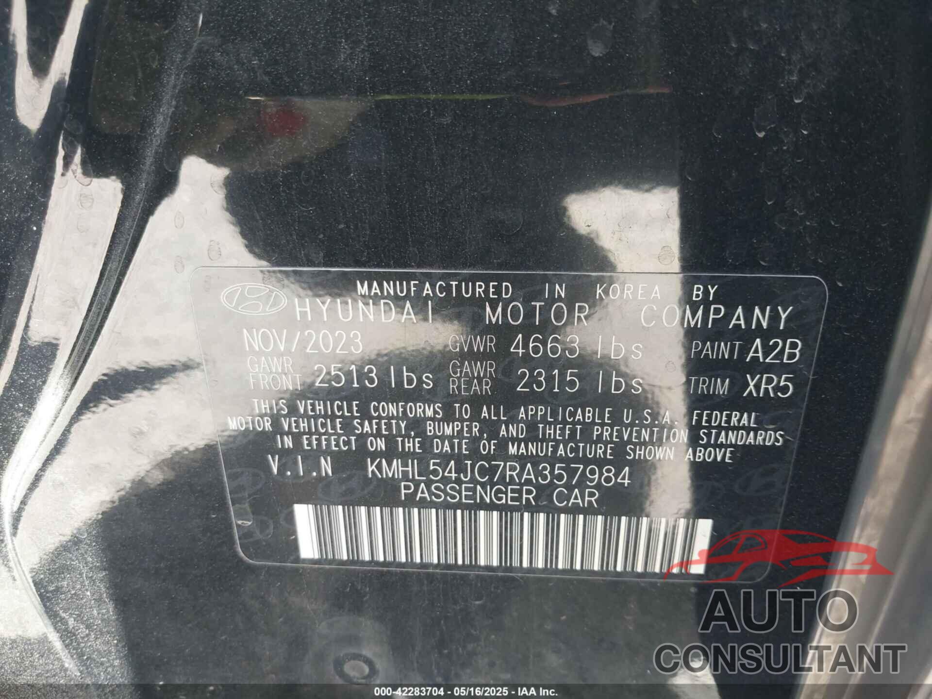 HYUNDAI SONATA 2024 - KMHL54JC7RA357984