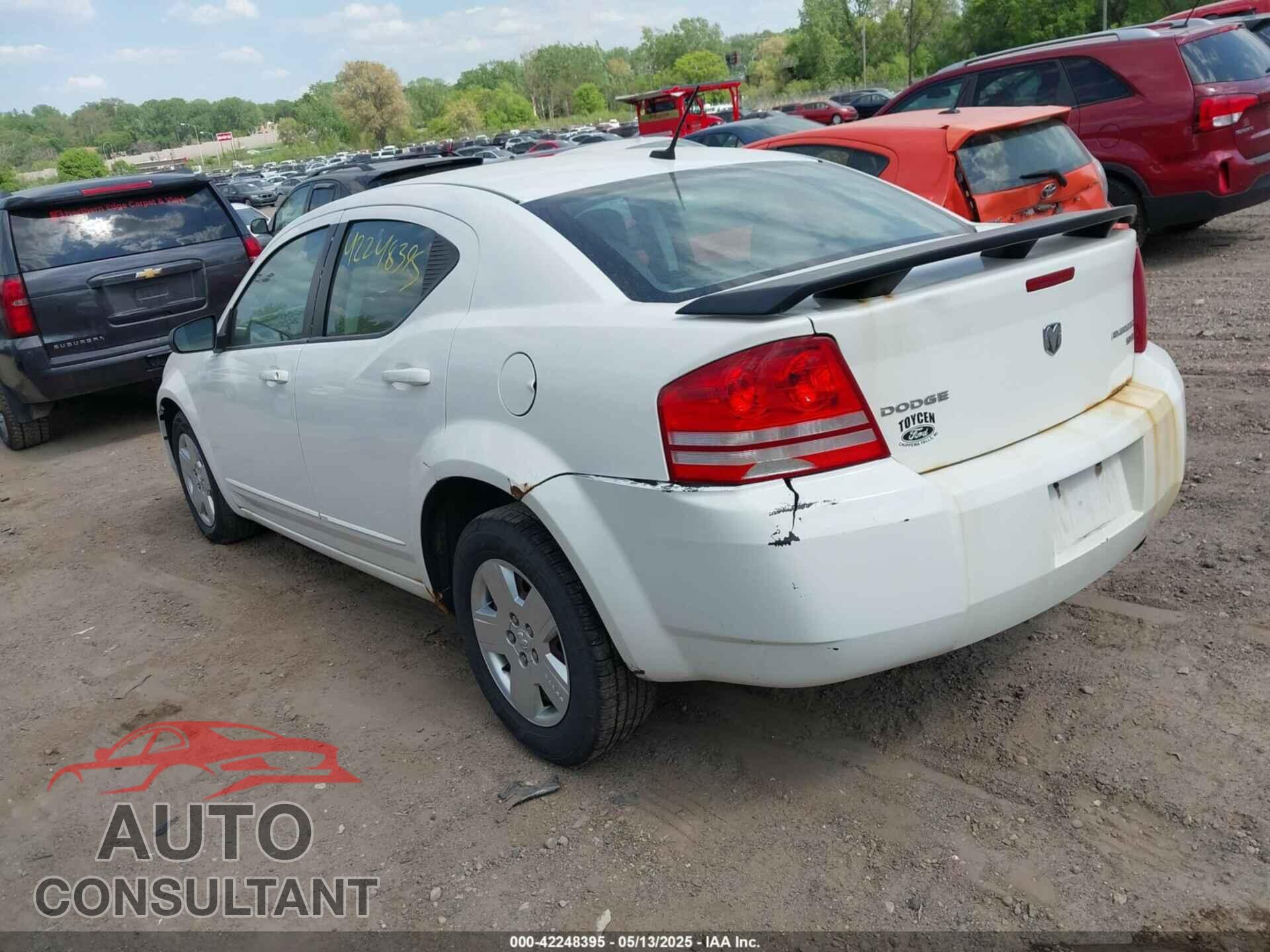 DODGE AVENGER 2010 - 1B3CC4FB7AN193368