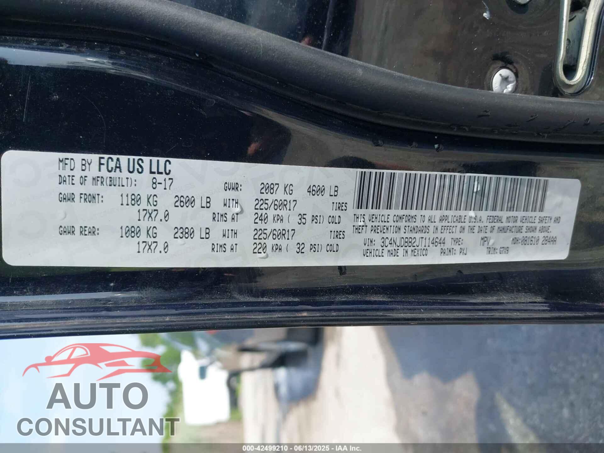 JEEP COMPASS 2018 - 3C4NJDBB2JT114644