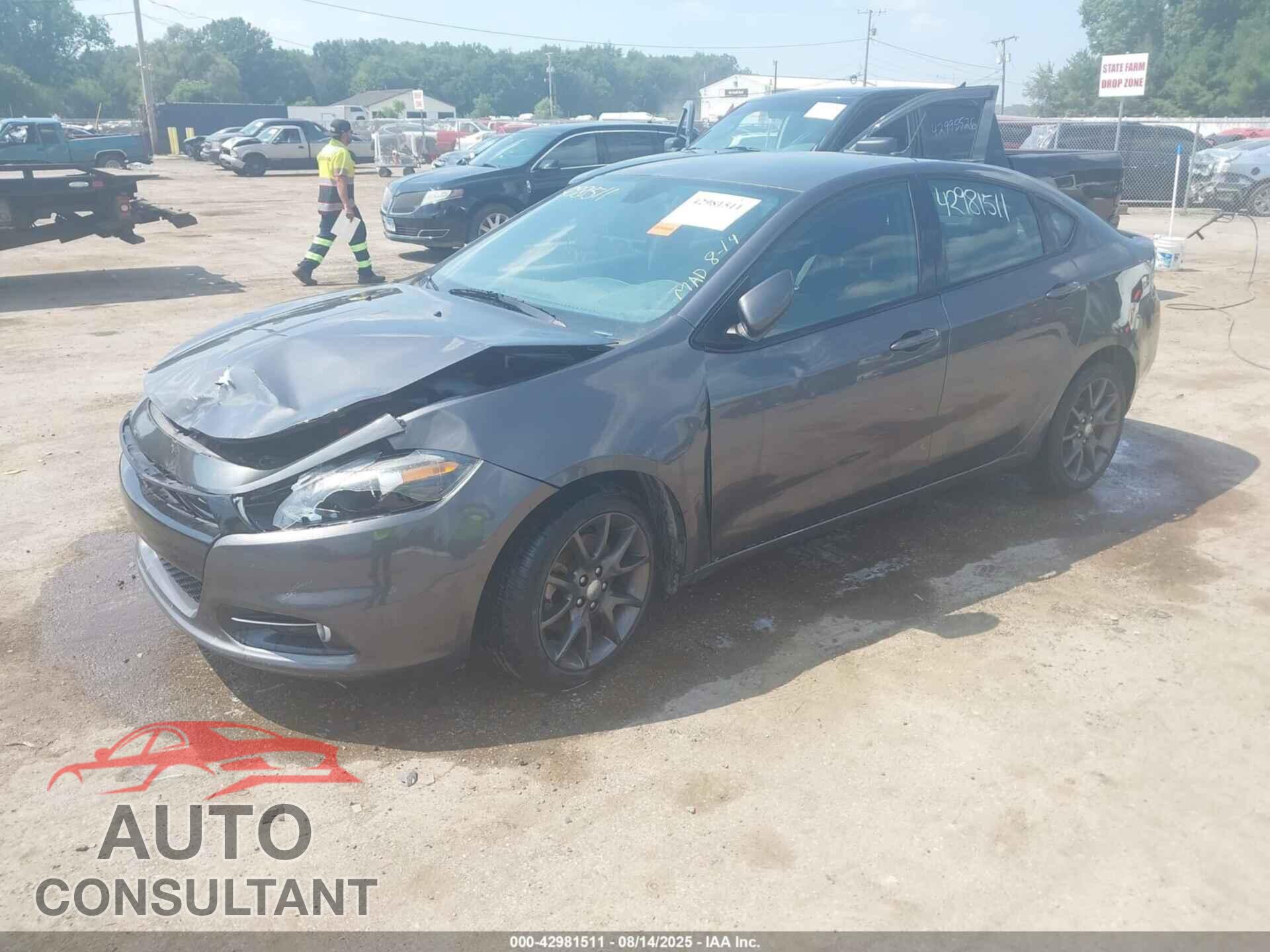 DODGE DART 2015 - 1C3CDFBB4FD267991