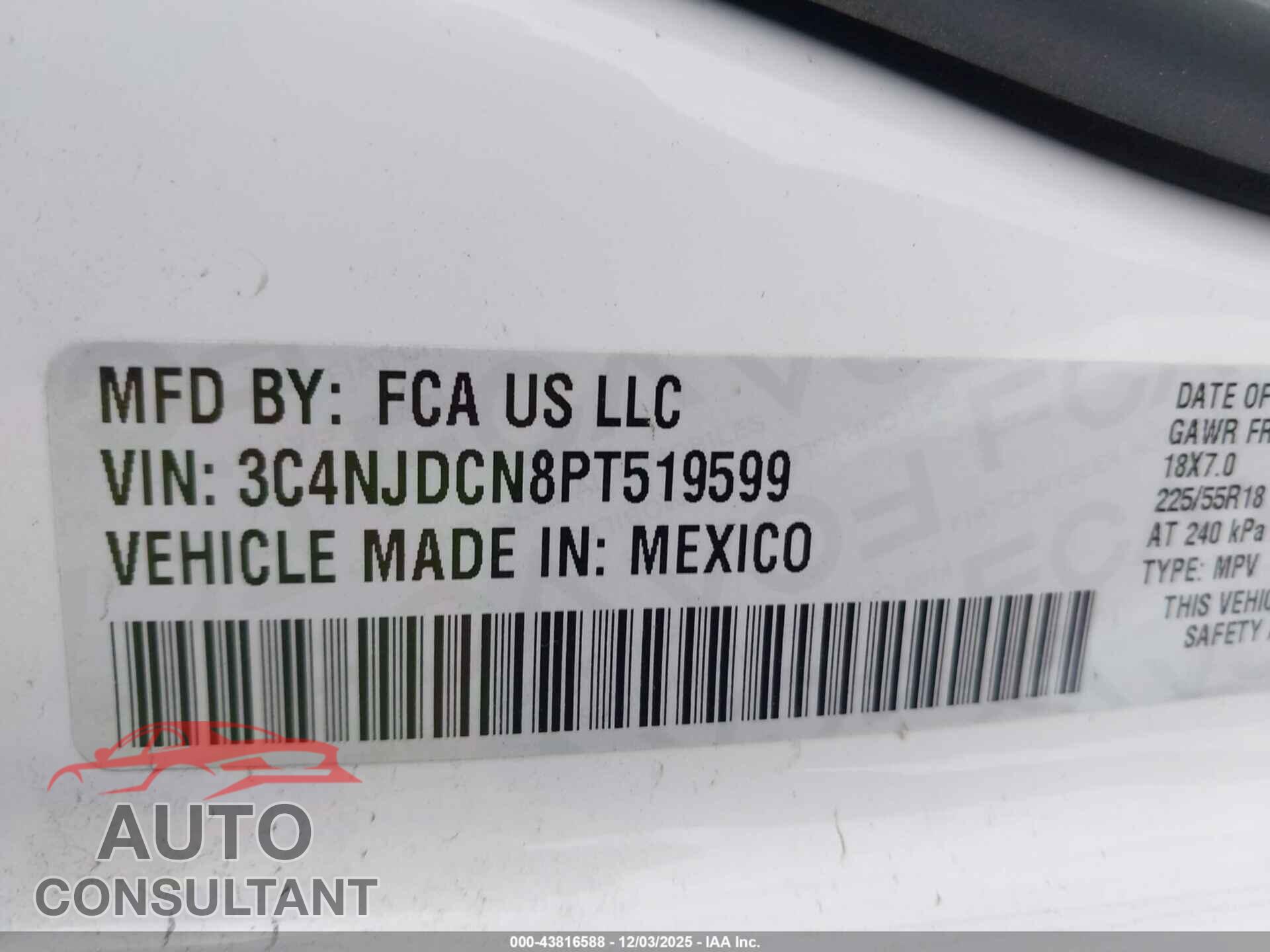 JEEP COMPASS 2023 - 3C4NJDCN8PT519599