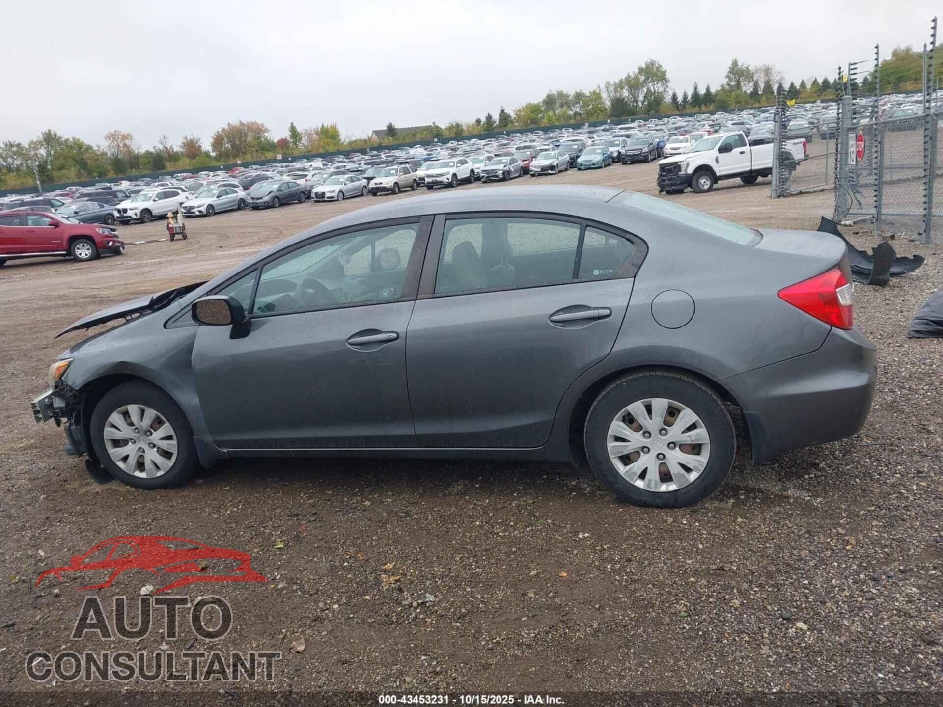 HONDA CIVIC 2012 - 19XFB2F54CE018225