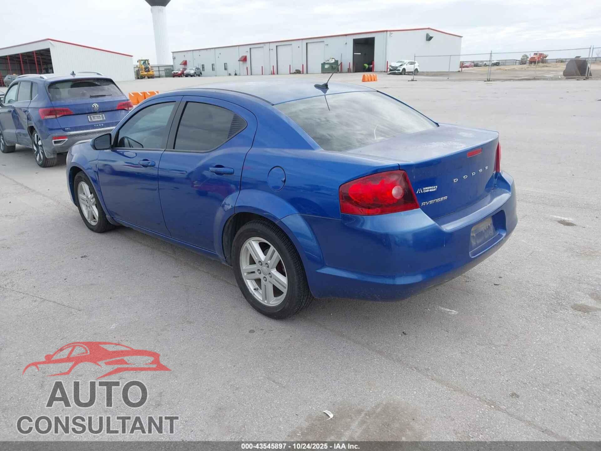 DODGE AVENGER 2013 - 1C3CDZCB3DN768278