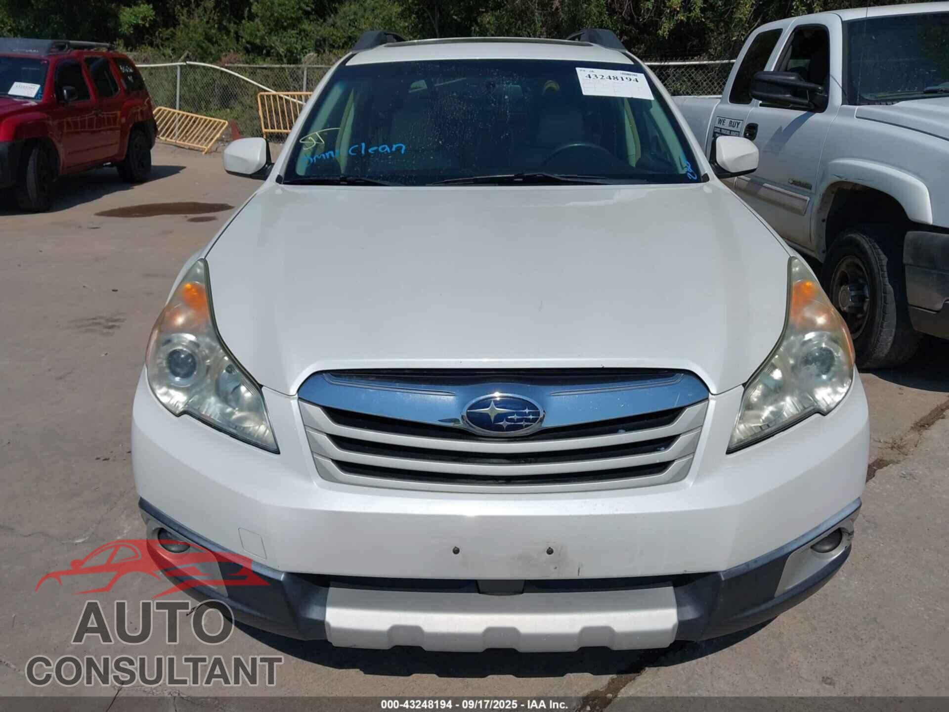 SUBARU OUTBACK 2012 - 4S4BRBLC0C3289427