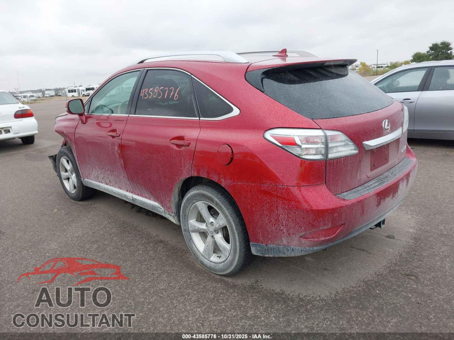 LEXUS RX 350 2012 - 2T2BK1BA7CC135237