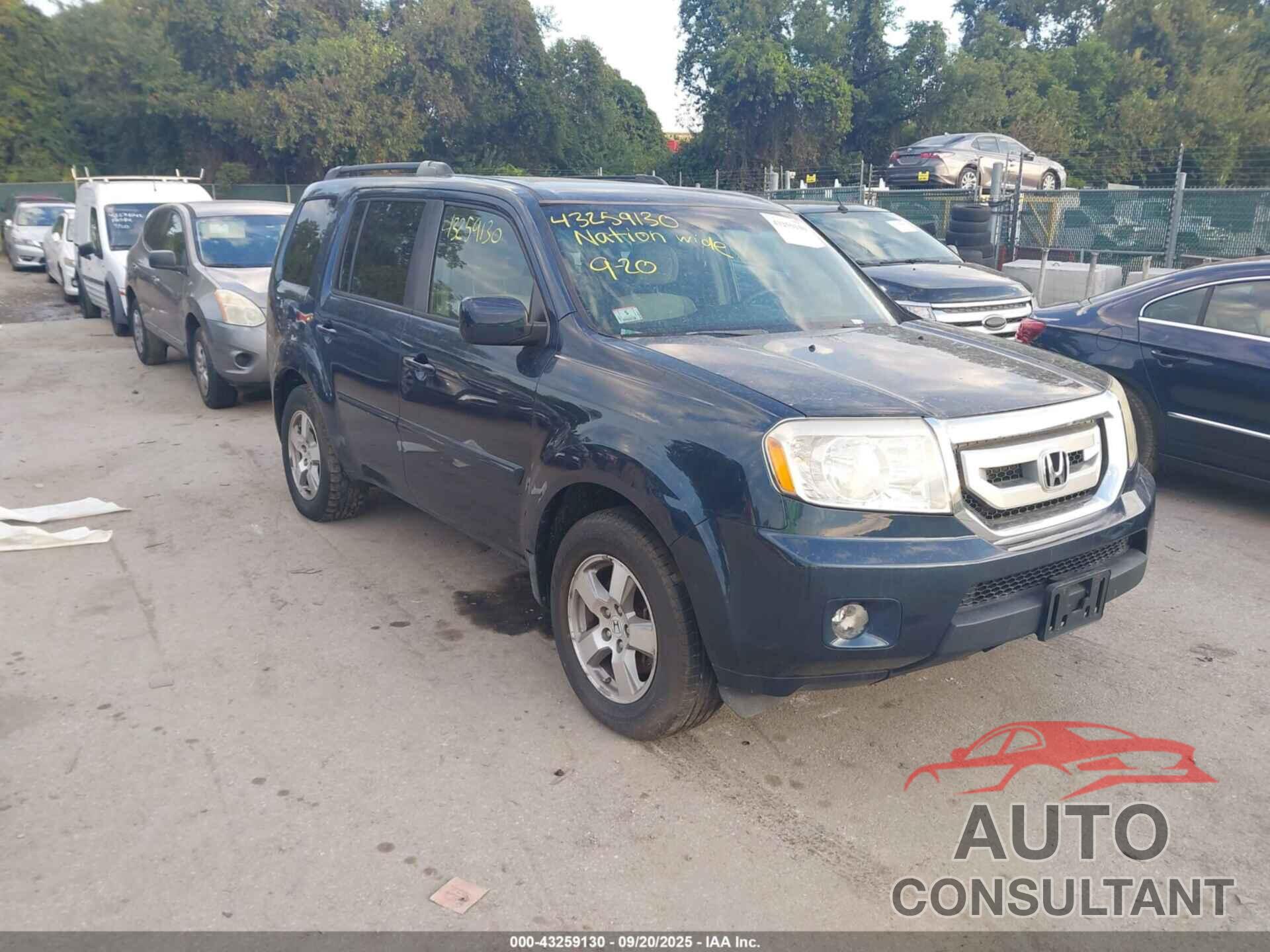 HONDA PILOT 2010 - 5FNYF4H47AB026954