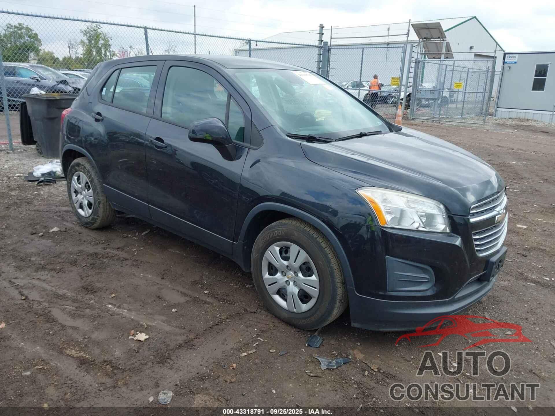CHEVROLET TRAX 2016 - KL7CJKSB5GB538614