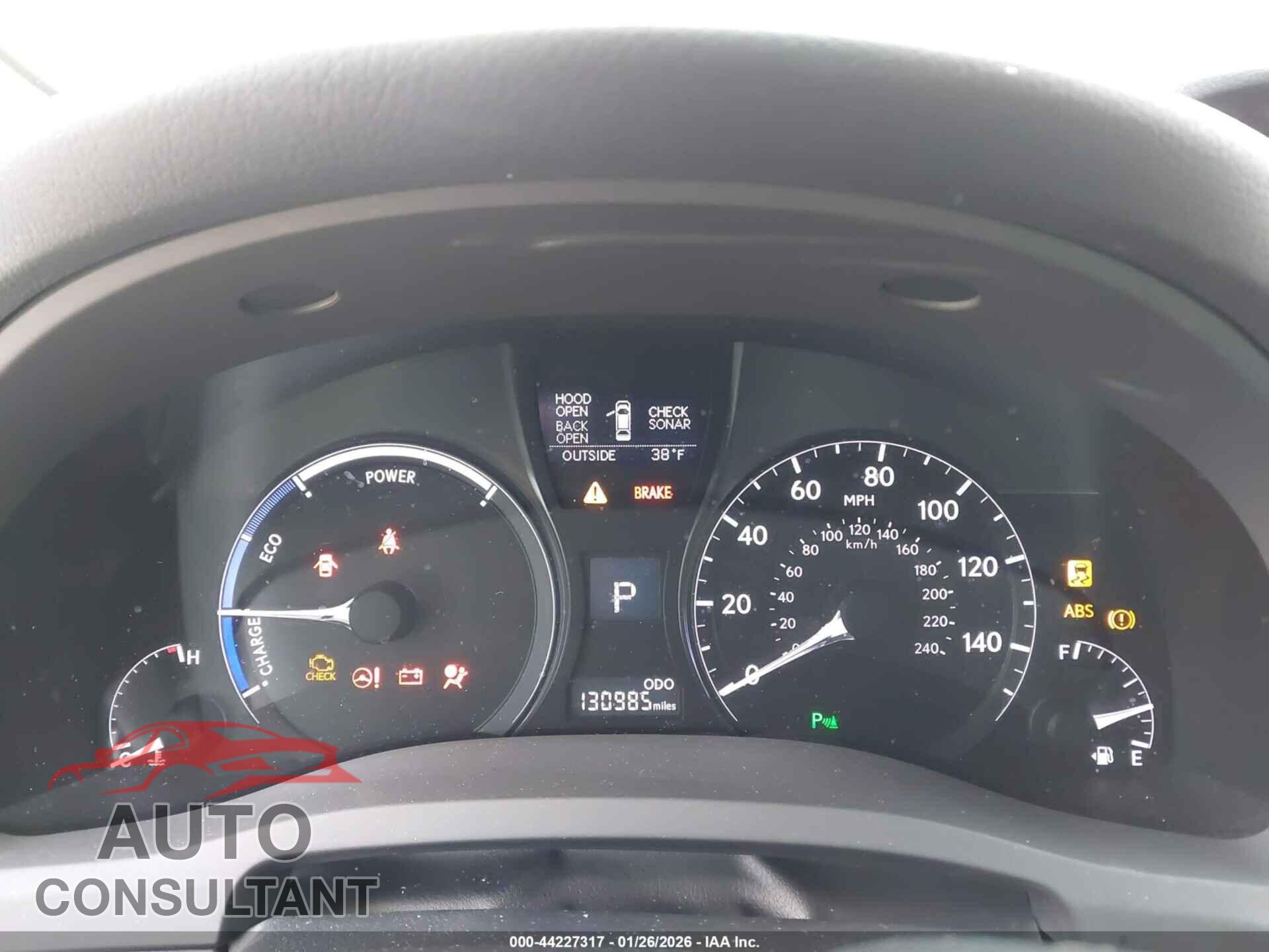 LEXUS RX 450H 2013 - JTJBC1BA6D2060268