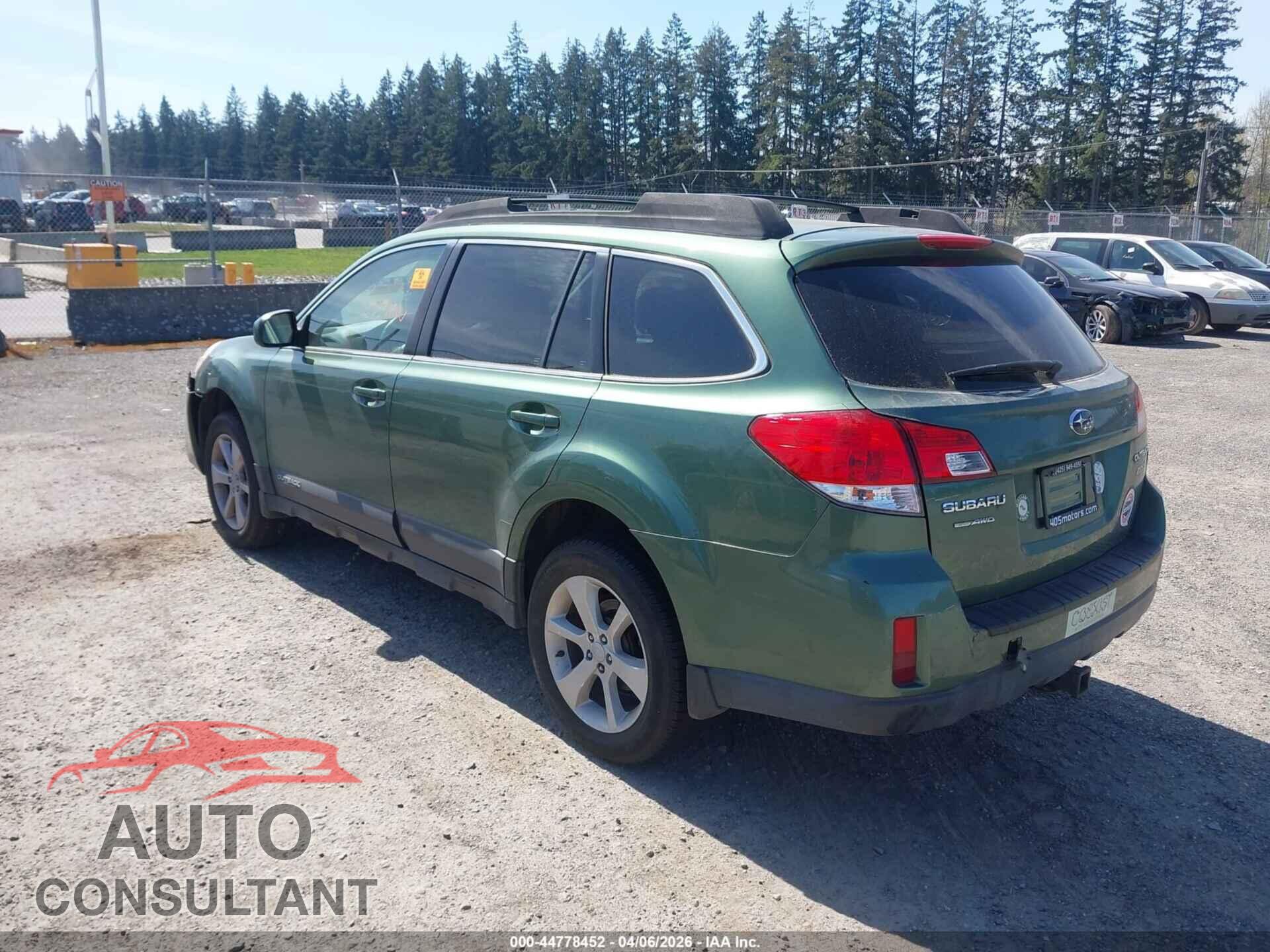 SUBARU OUTBACK 2013 - 4S4BRBCC0D3237085
