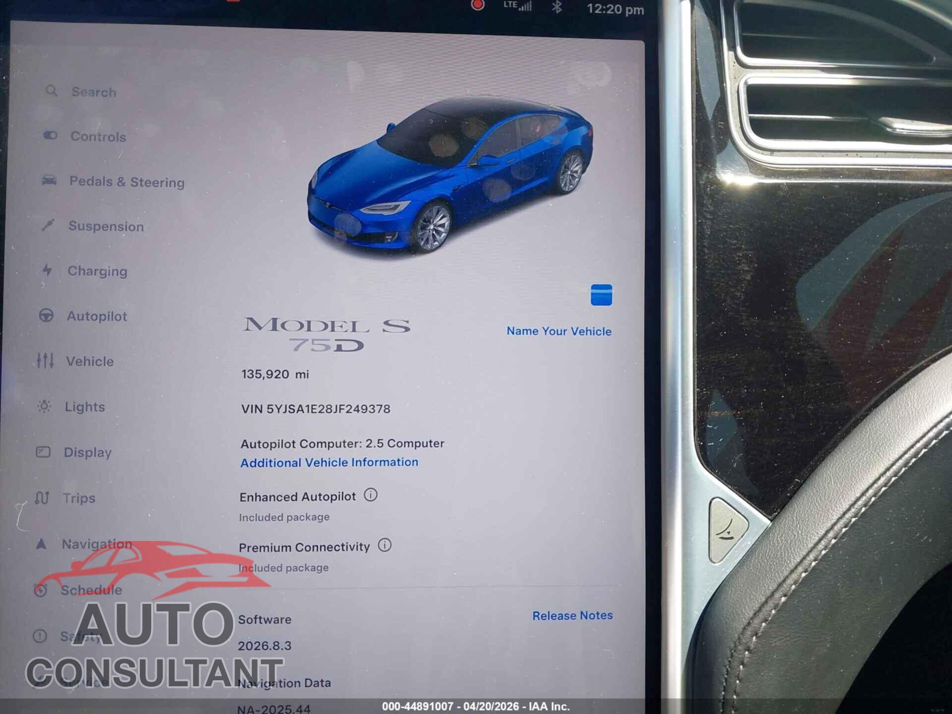 TESLA MODEL S 2018 - 5YJSA1E28JF249378