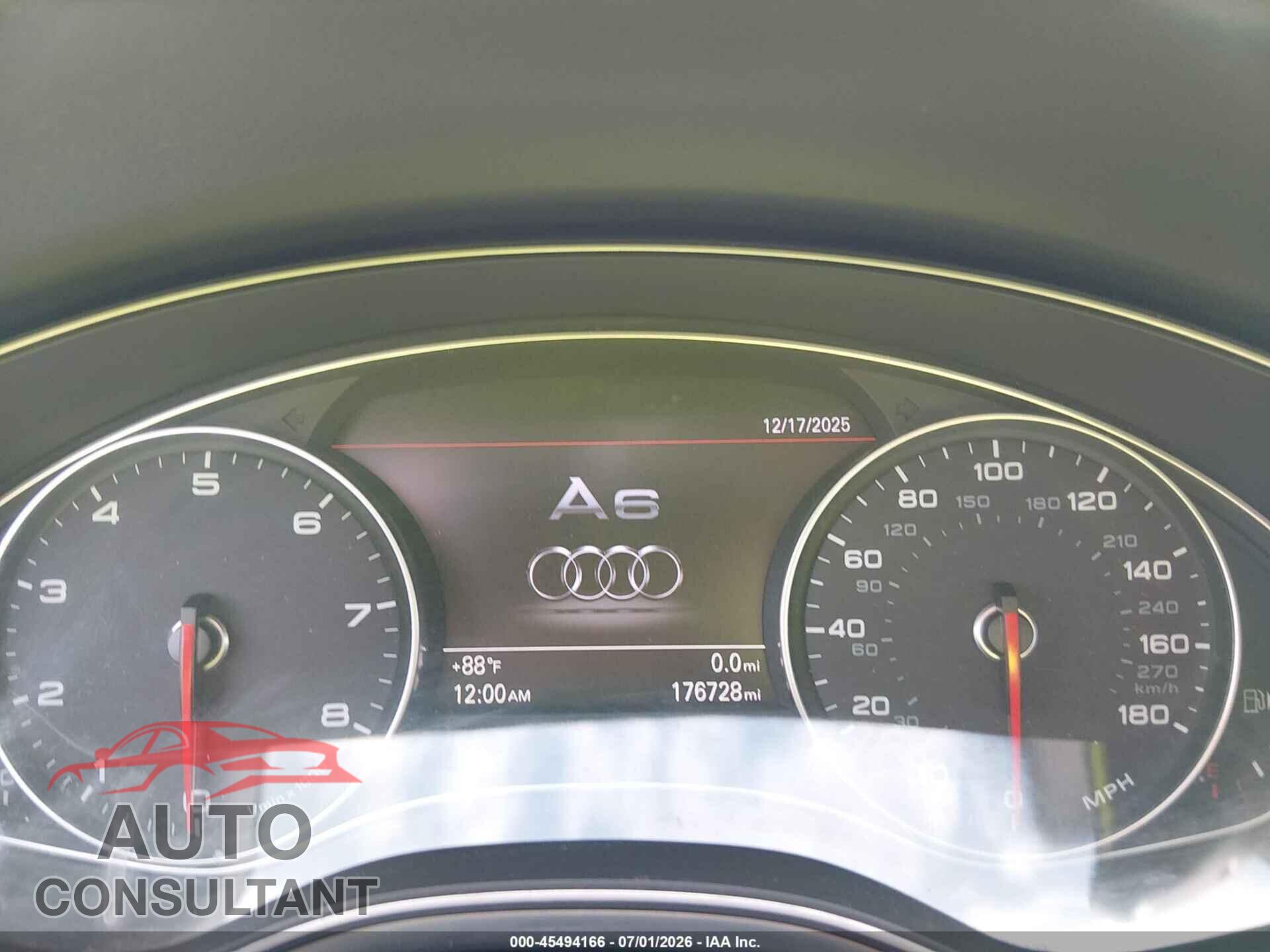 AUDI A6 2013 - WAUDFAFC4DN154014