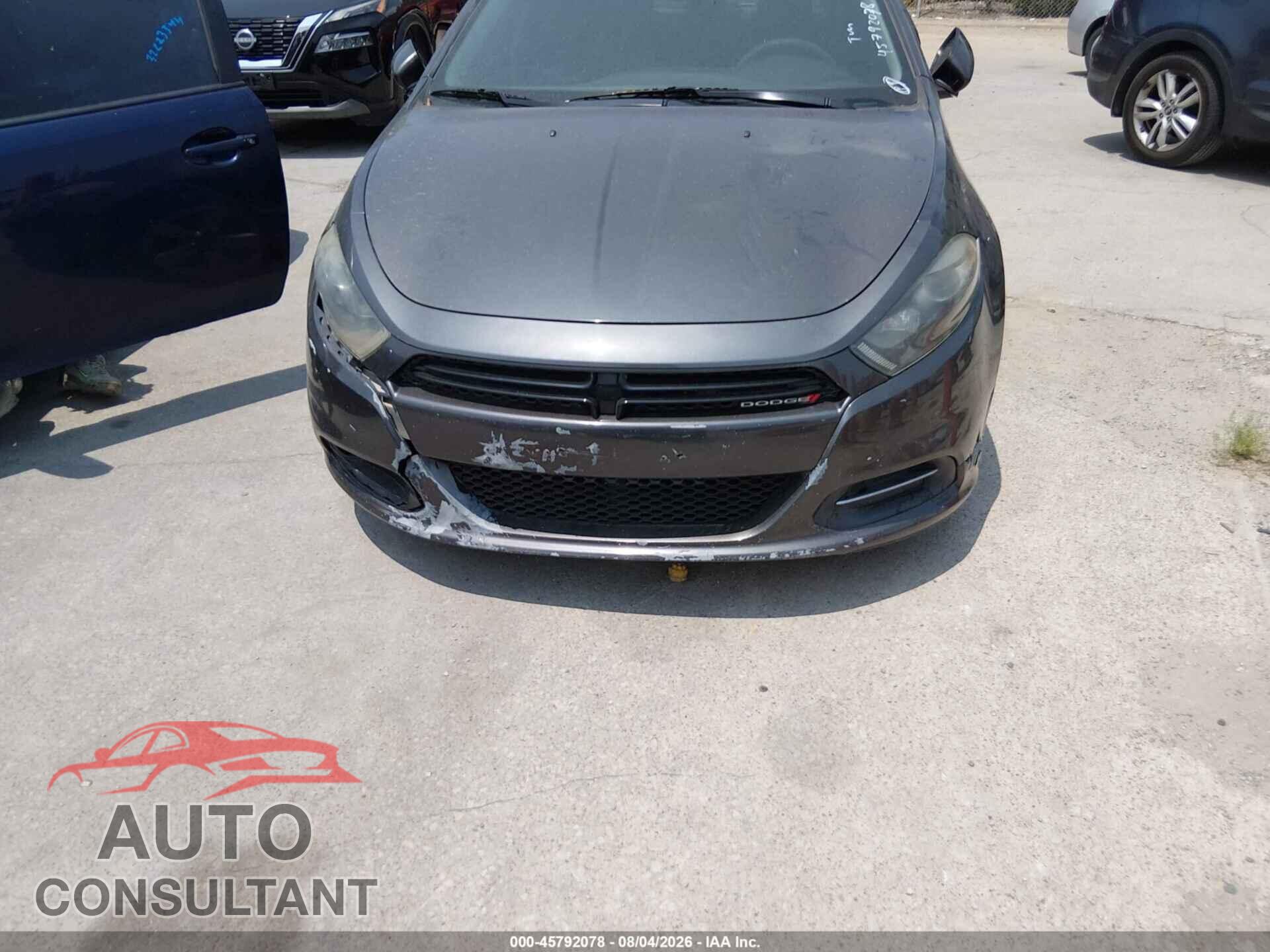 DODGE DART 2015 - 1C3CDFBB7FD286082