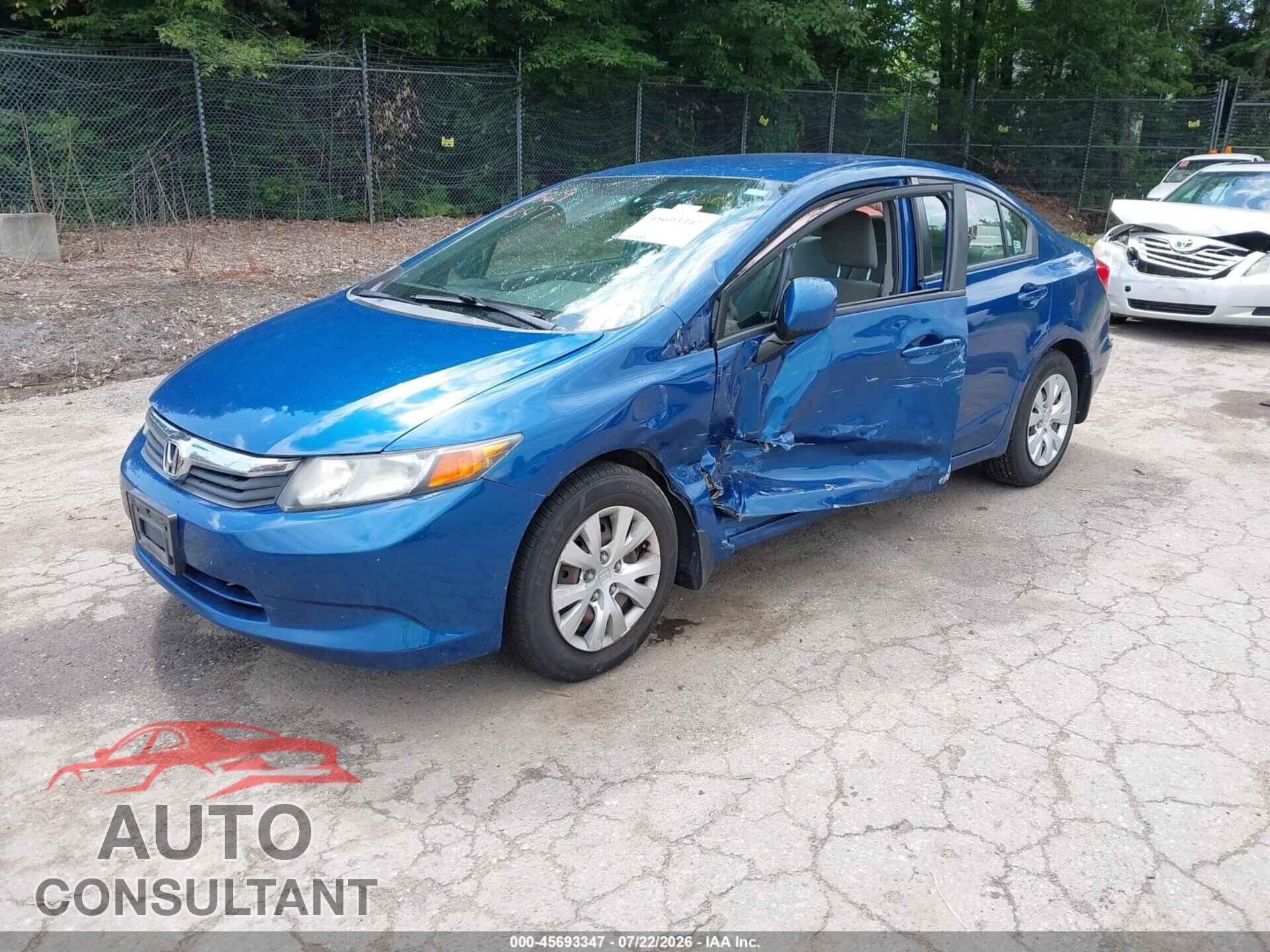 HONDA CIVIC 2012 - 2HGFB2F53CH554640