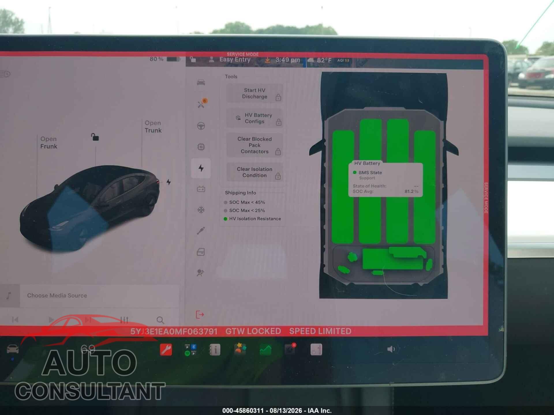 TESLA MODEL 3 2021 - 5YJ3E1EA0MF063791