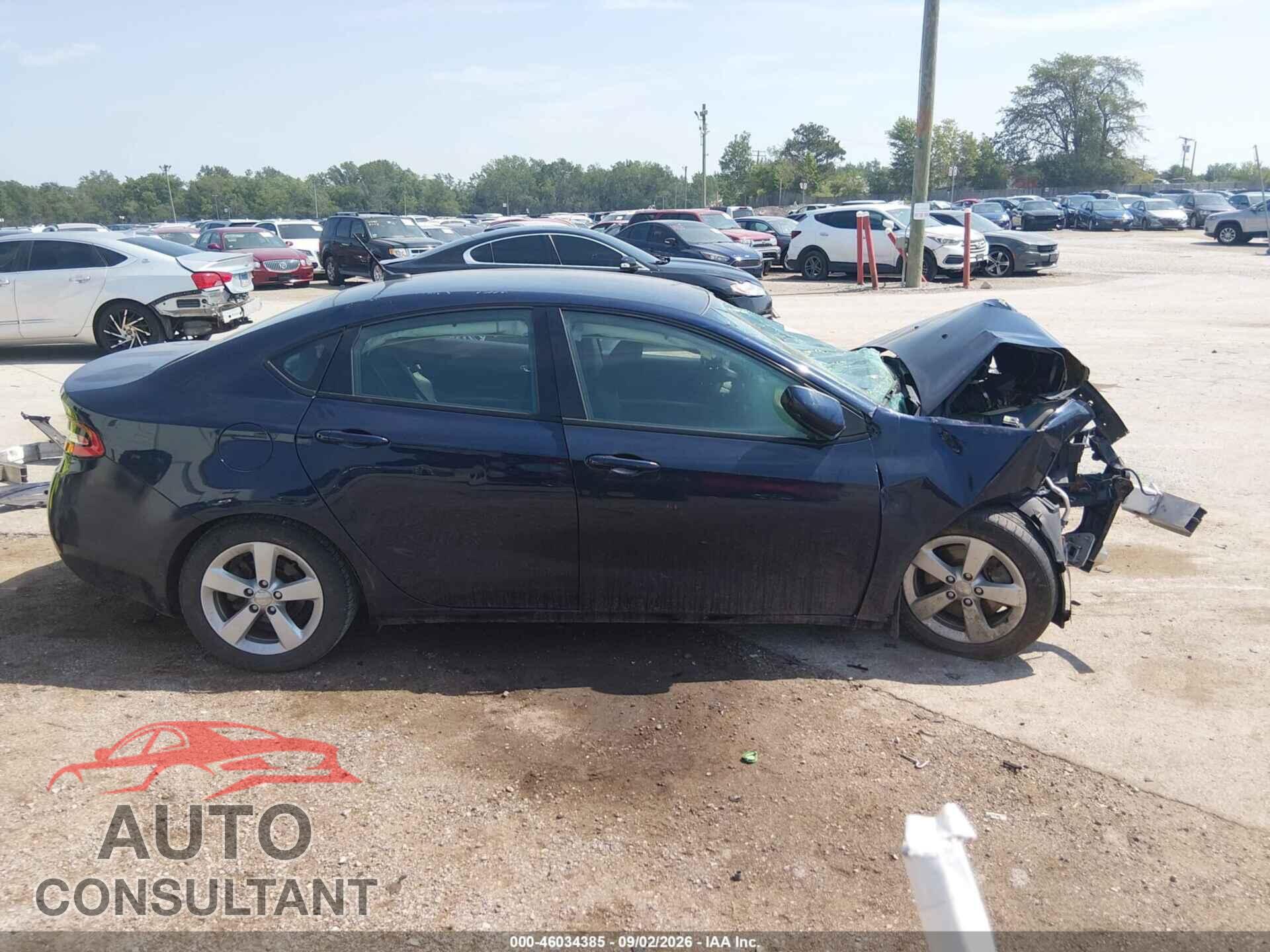 DODGE DART 2015 - 1C3CDFBB2FD315486