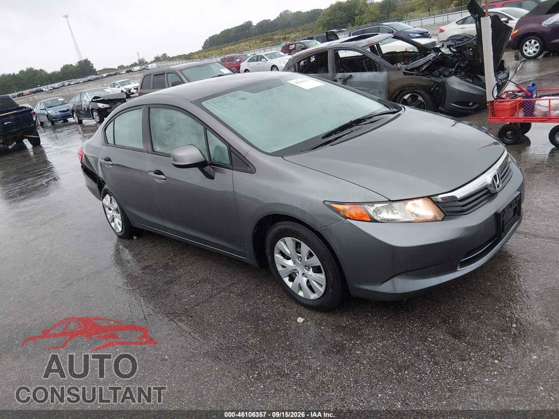 HONDA CIVIC 2012 - 19XFB2F51CE042675