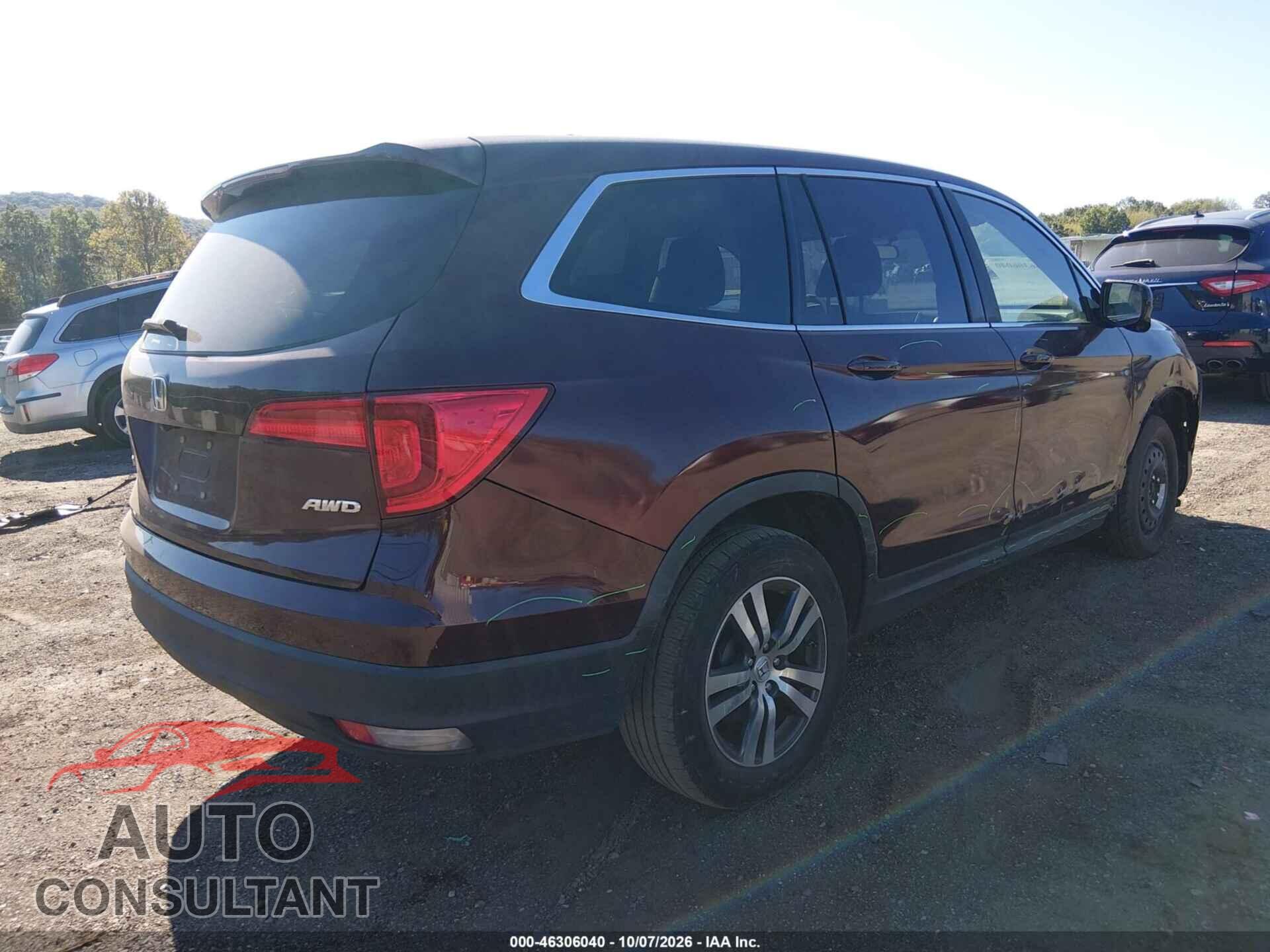 HONDA PILOT 2017 - 5FNYF6H36HB079691