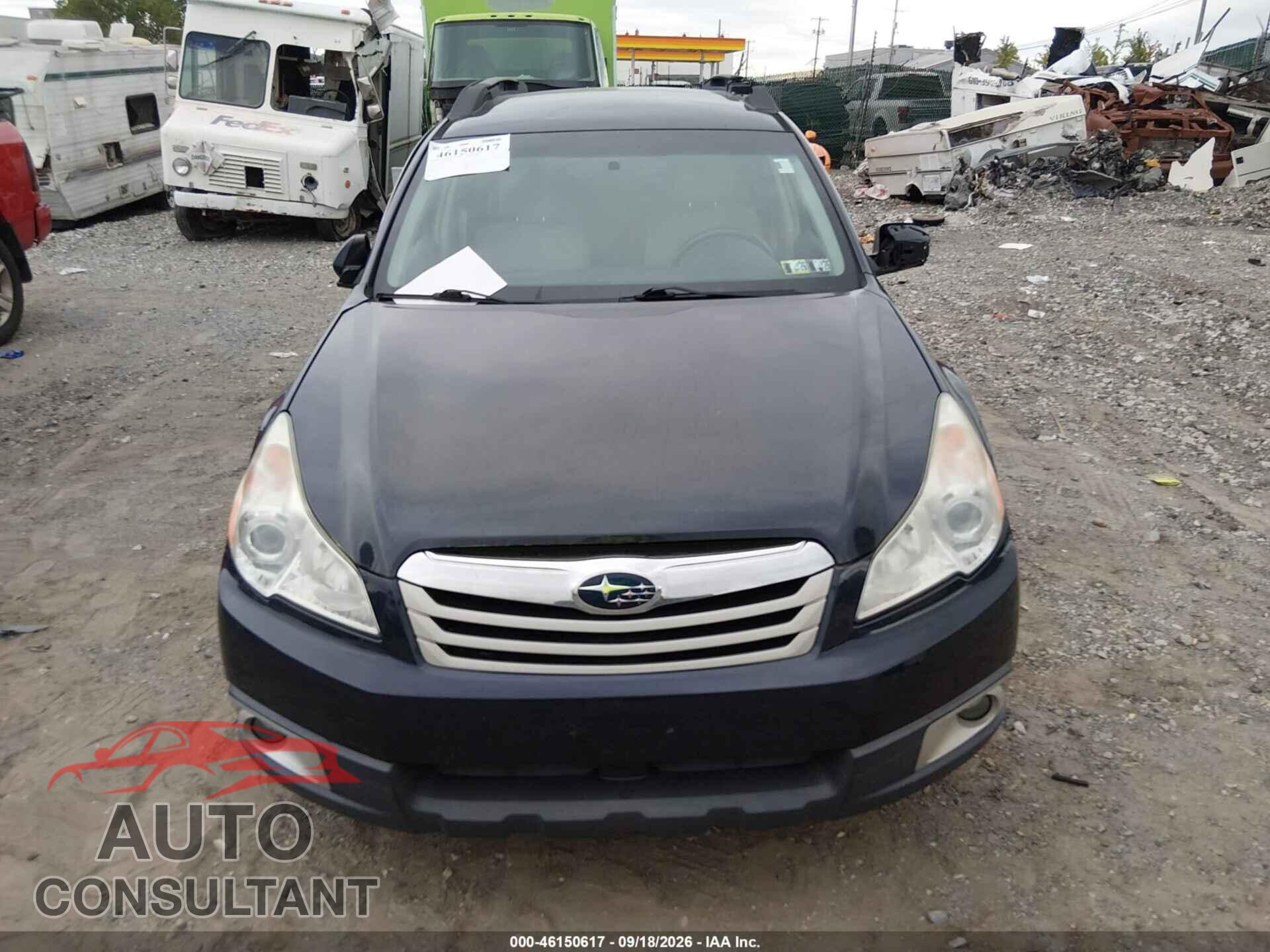 SUBARU OUTBACK 2012 - 4S4BRBCCXC3272506