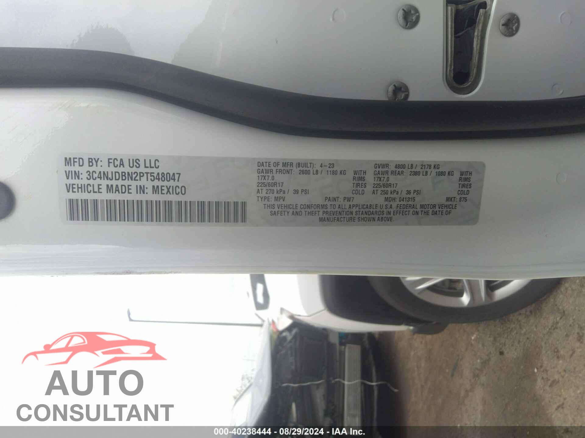 JEEP COMPASS 2023 - 3C4NJDBN2PT548047