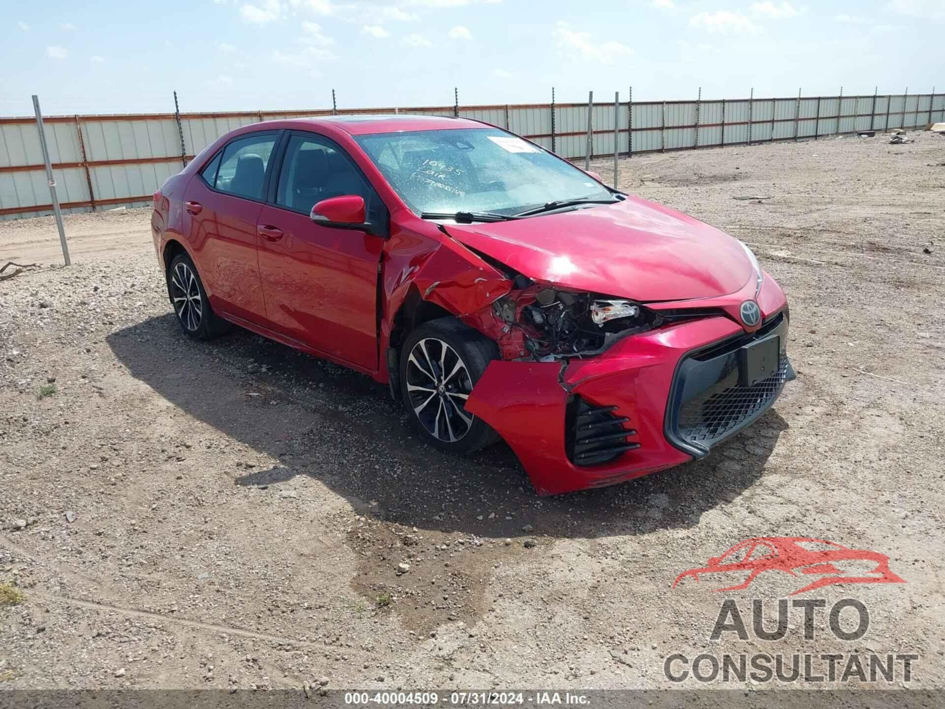 TOYOTA COROLLA 2017 - 5YFBURHE7HP708135