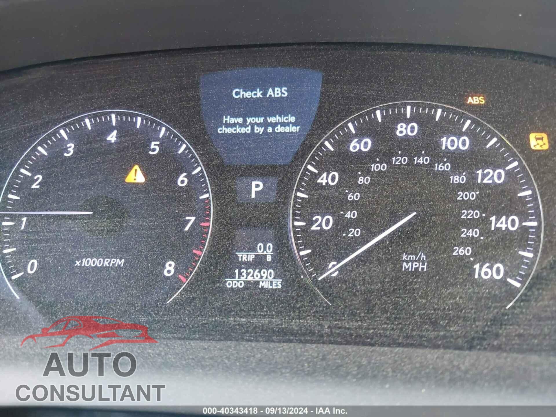 LEXUS LS 460 2012 - JTHBL5EF0C5113088