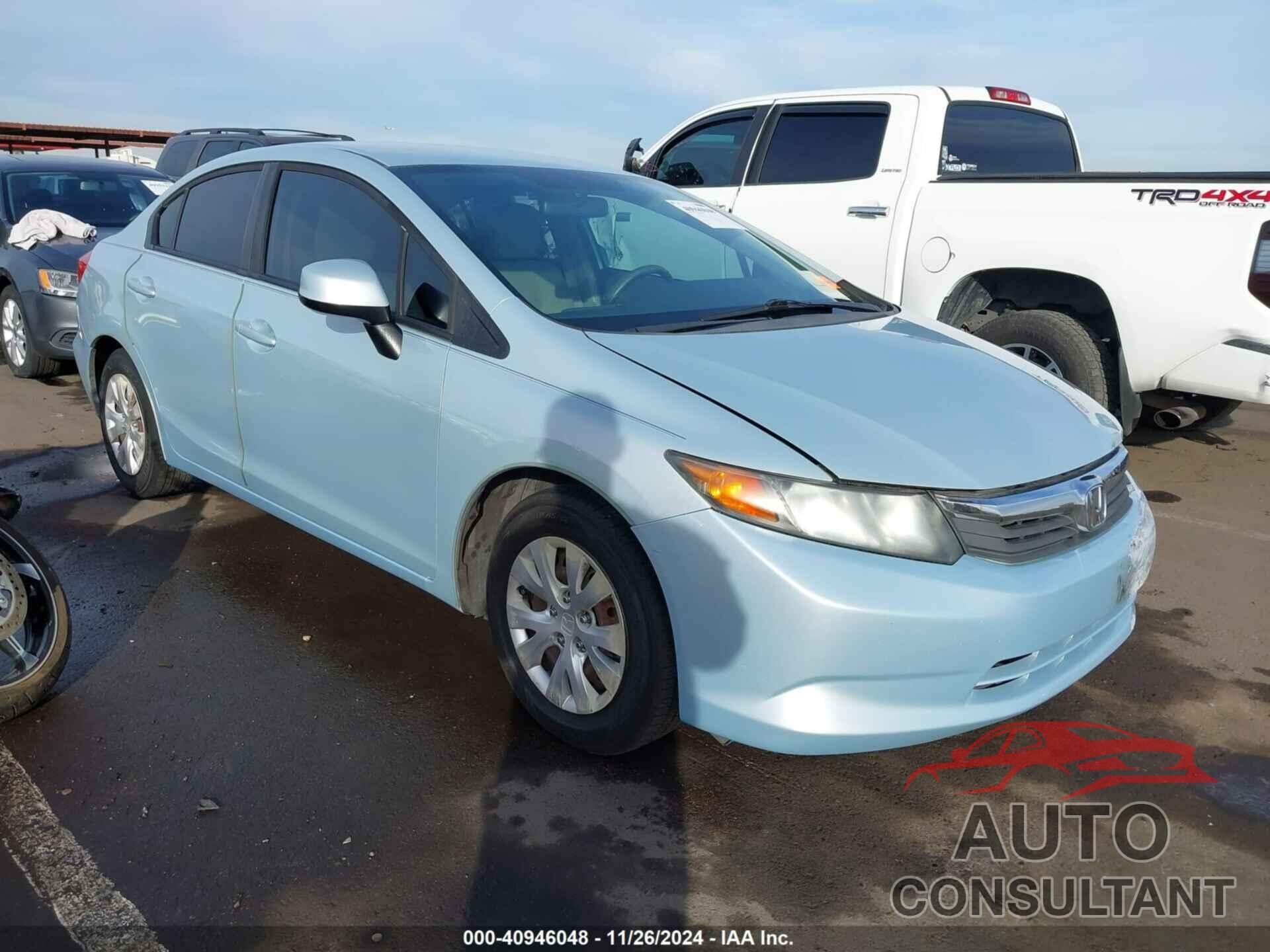 HONDA CIVIC 2012 - 19XFB2F59CE088917