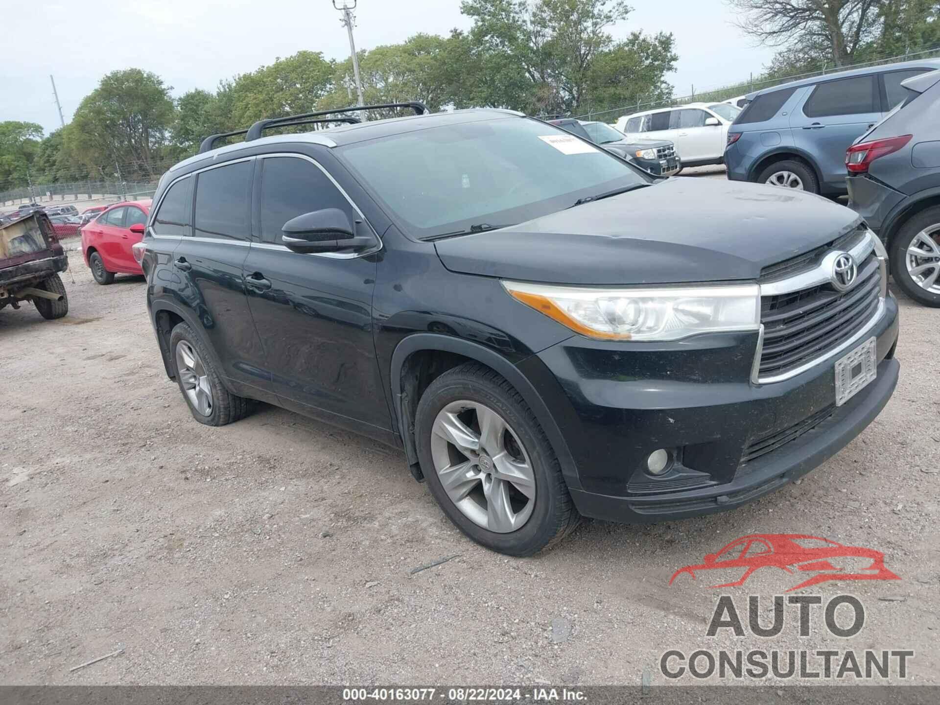 TOYOTA HIGHLANDER 2015 - 5TDDKRFH6FS212257