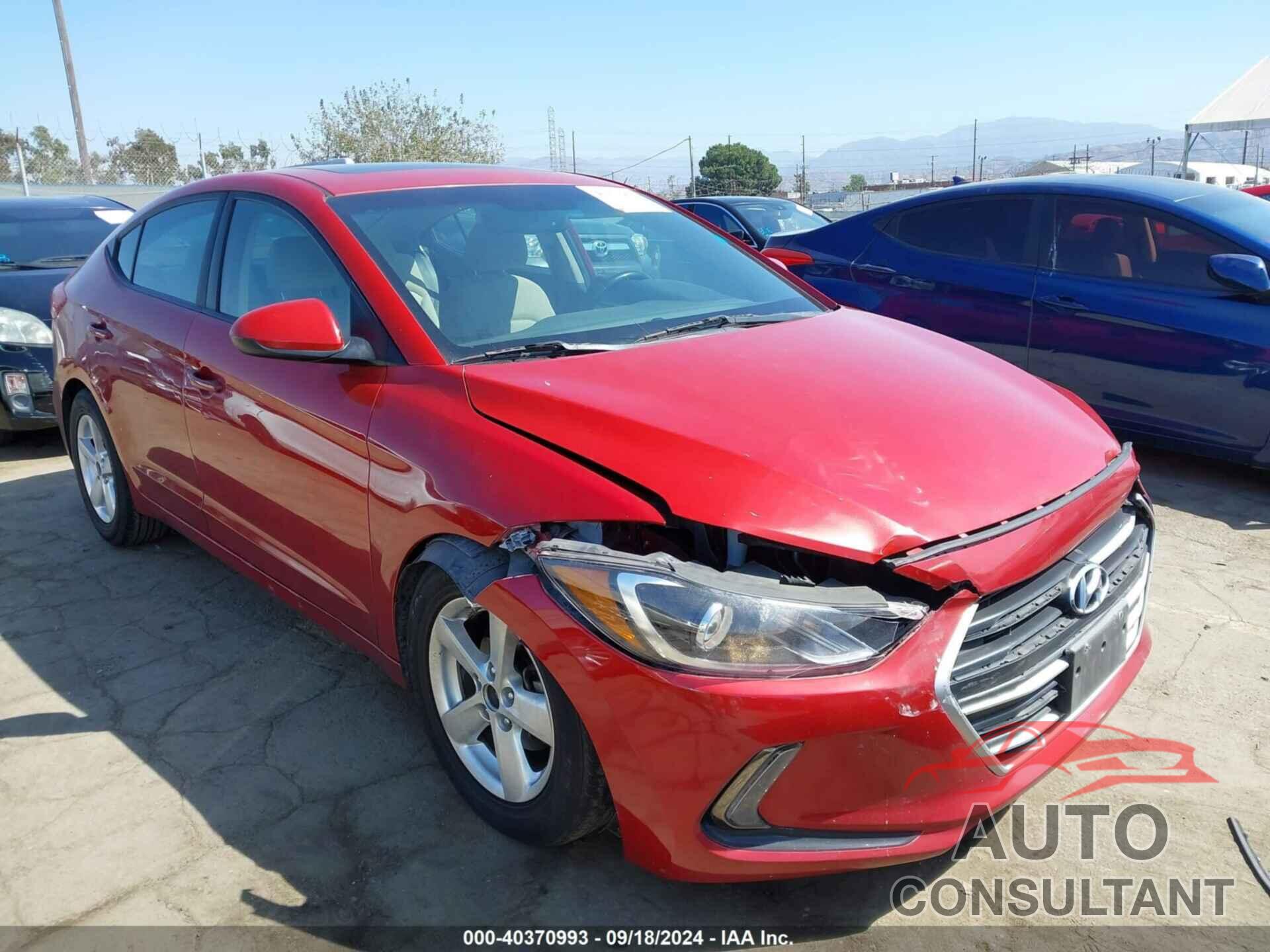 HYUNDAI ELANTRA 2018 - 5NPD84LF5JH263476