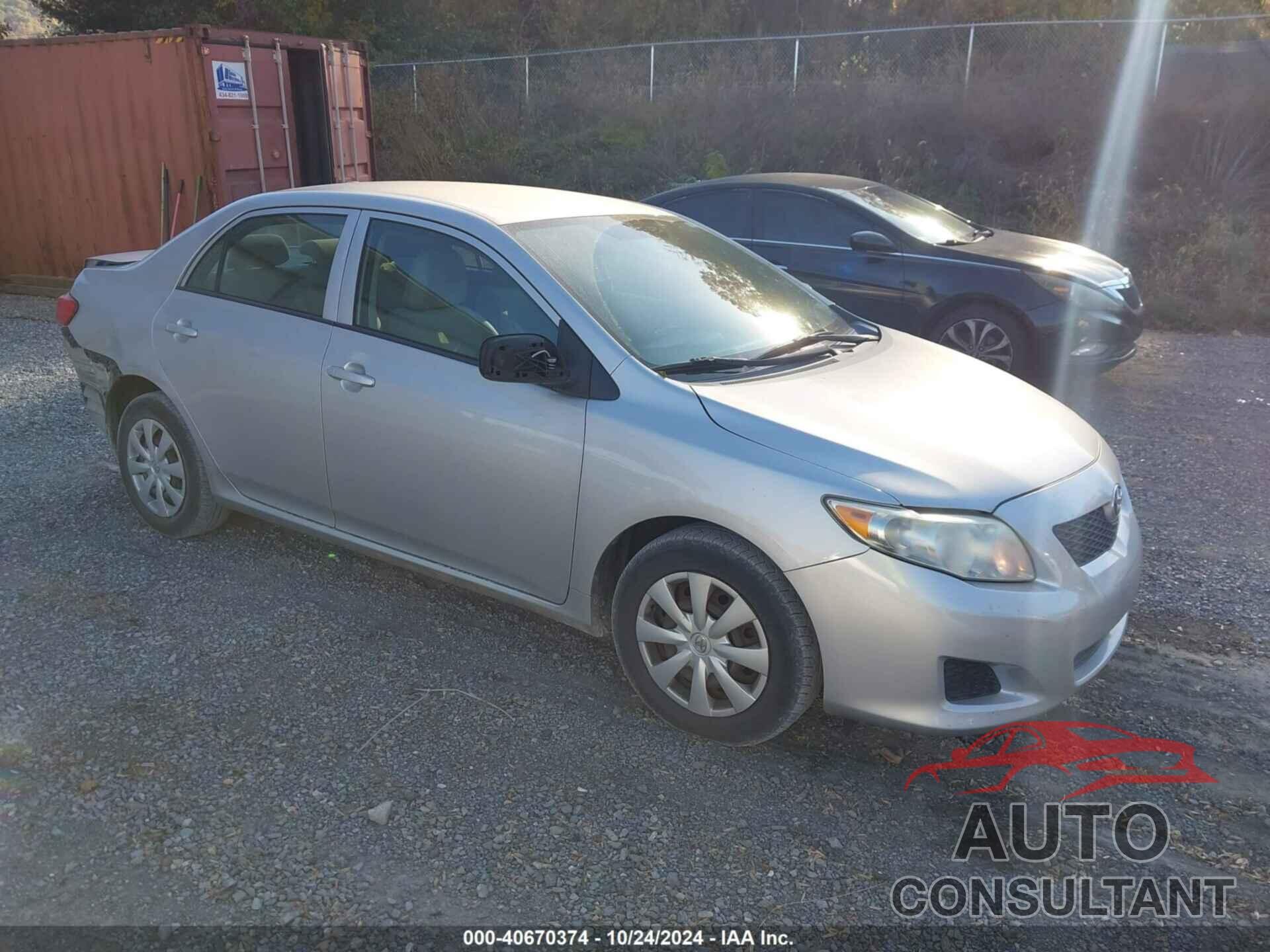 TOYOTA COROLLA 2009 - 2T1BU40E19C135166