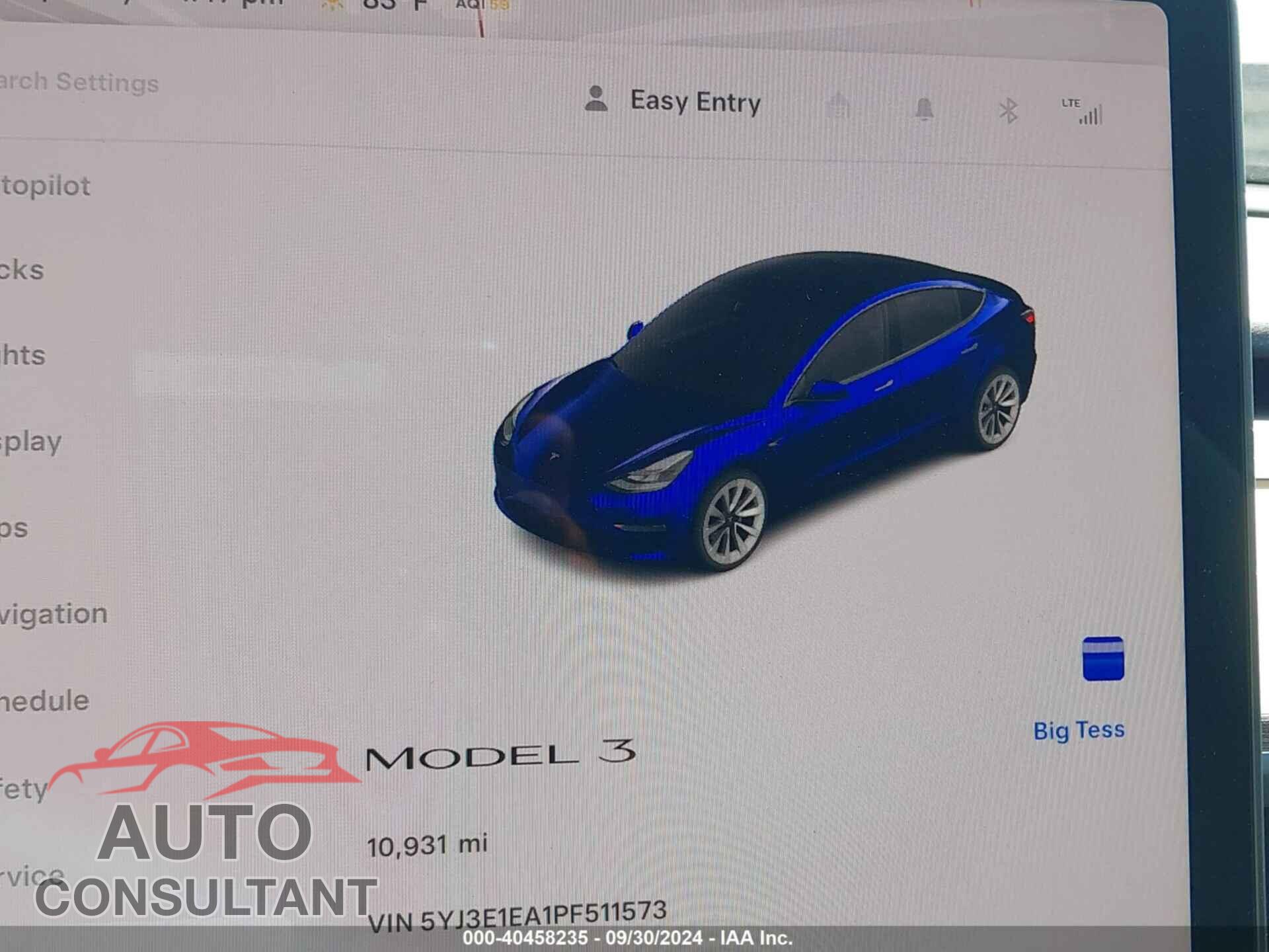 TESLA MODEL 3 2023 - 5YJ3E1EA1PF511573