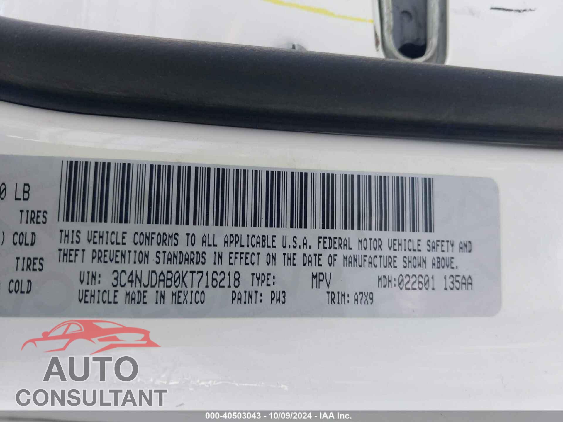 JEEP COMPASS 2019 - 3C4NJDAB0KT716218
