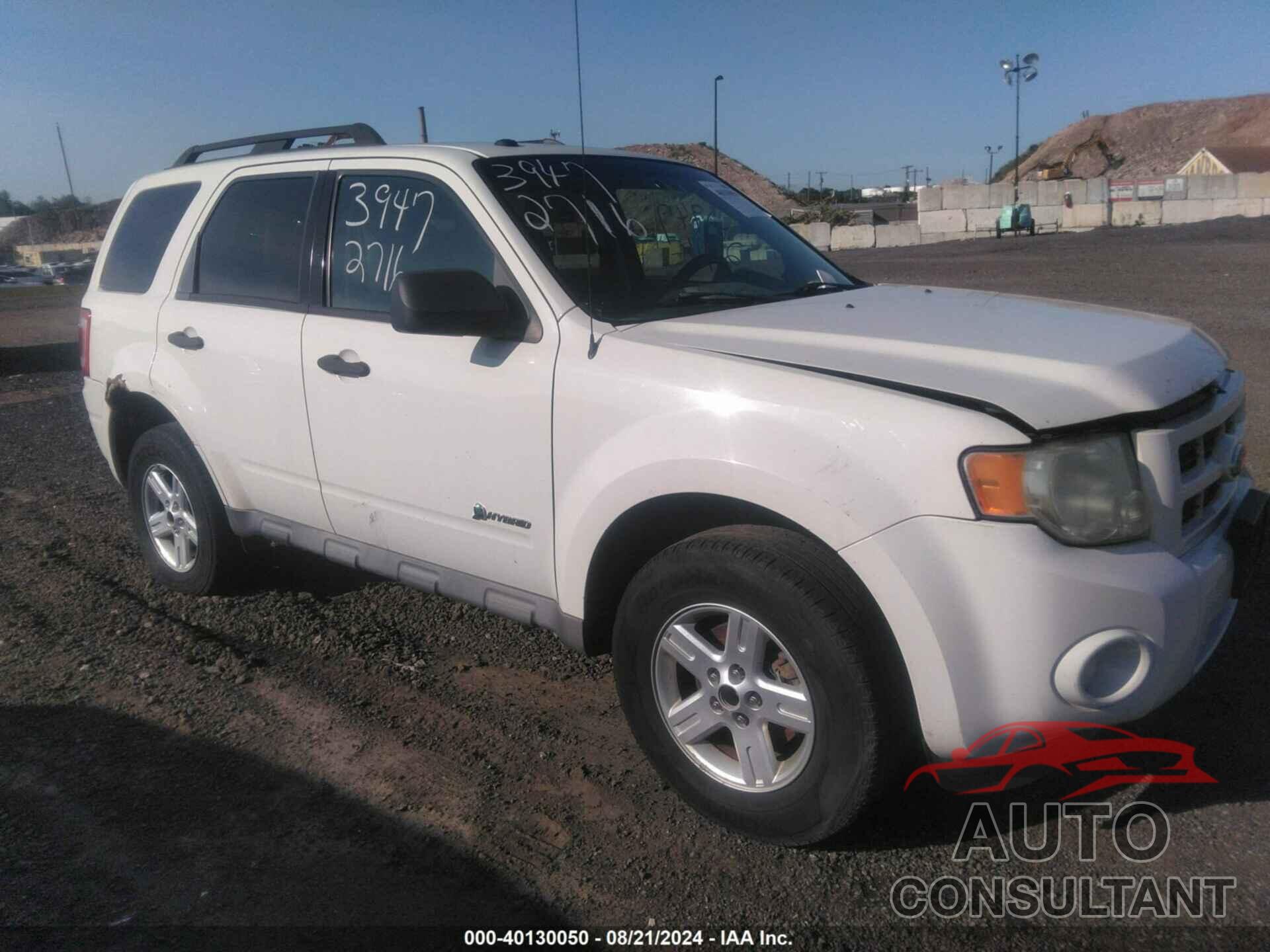 FORD ESCAPE HYBRID 2009 - 1FMCU59329KC41499