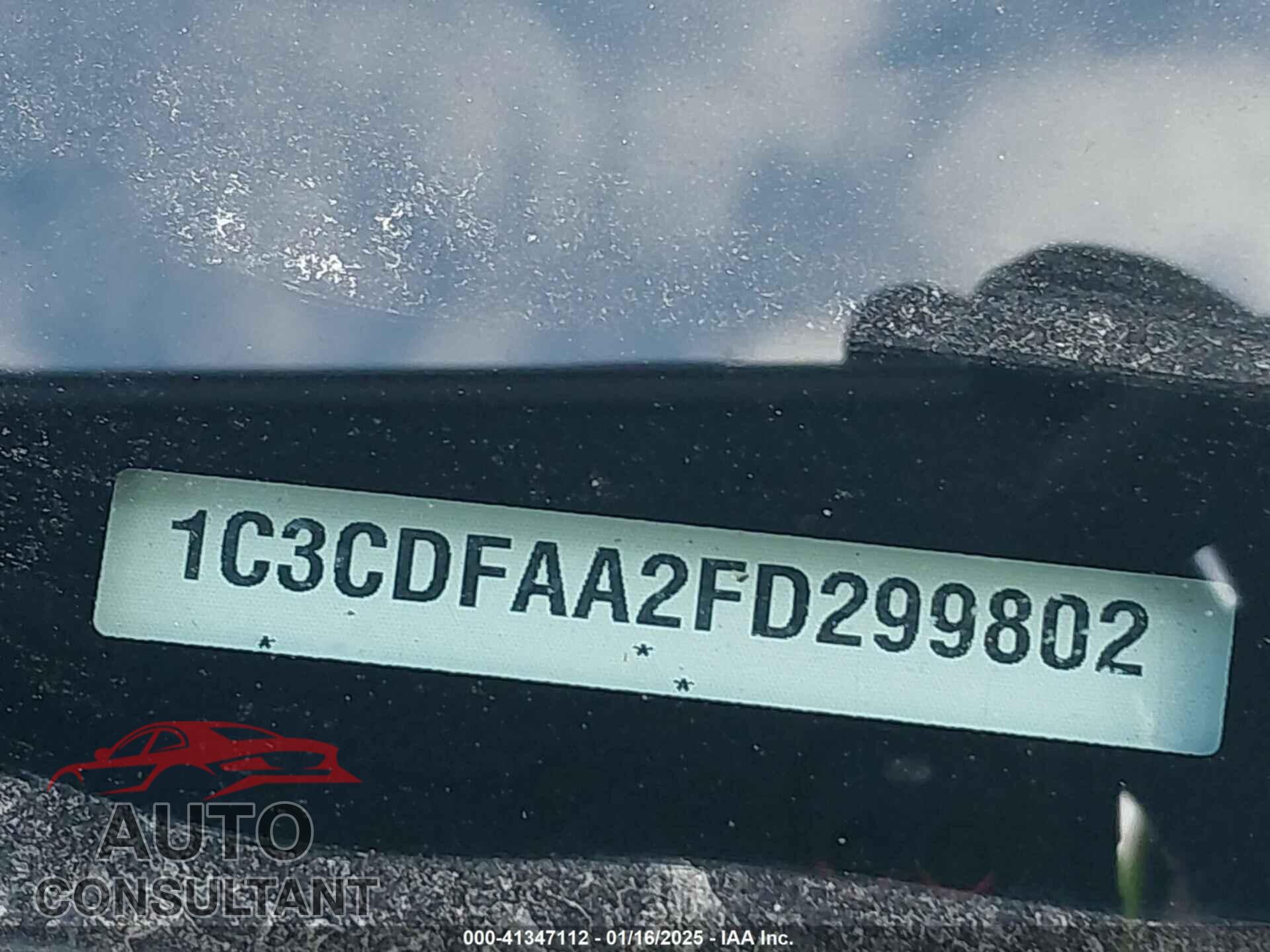 DODGE DART 2015 - 1C3CDFAA2FD299802